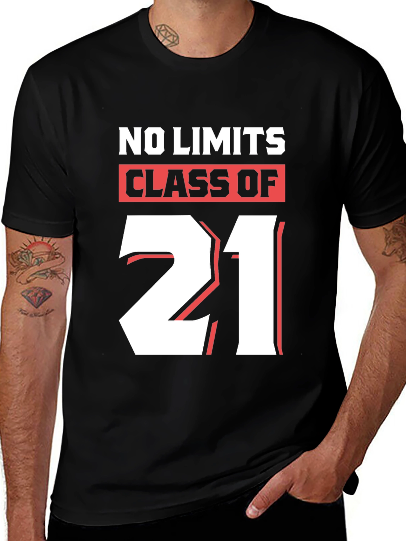 No Limits Class of 21 Black Graphic T-Shirt