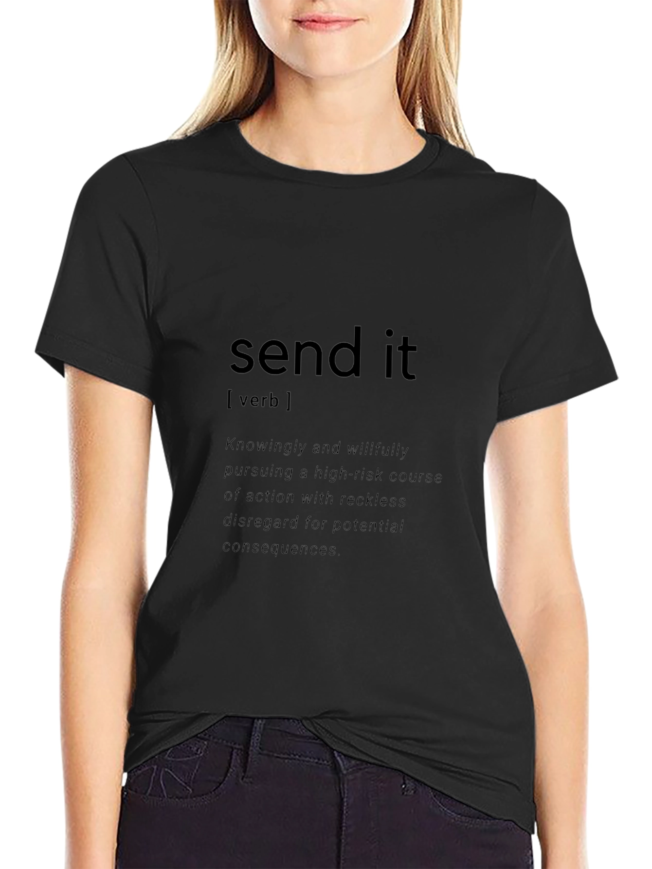 Send It Definition Black T-Shirt