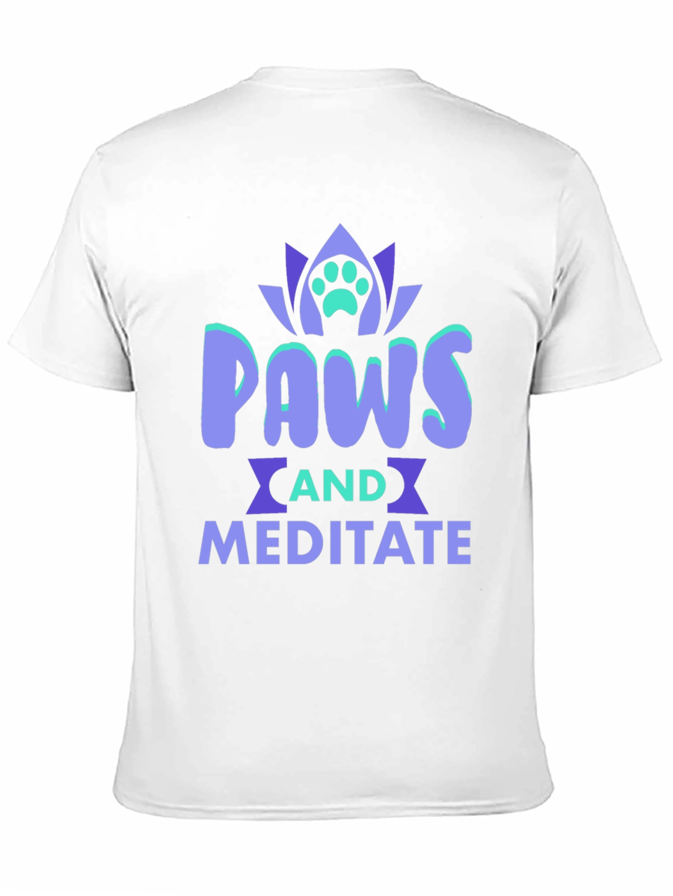 Paws and Meditate Black Graphic Tee