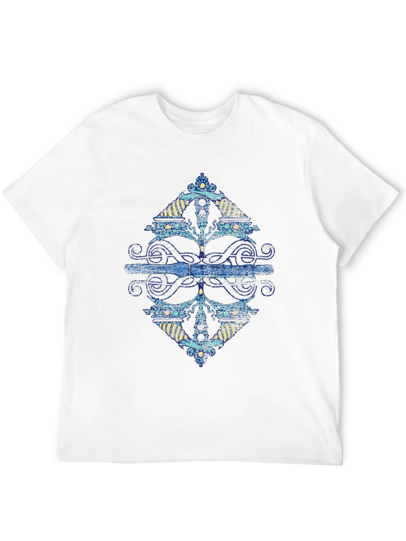 Graphic Treble Clef Diamond Tee - Black
