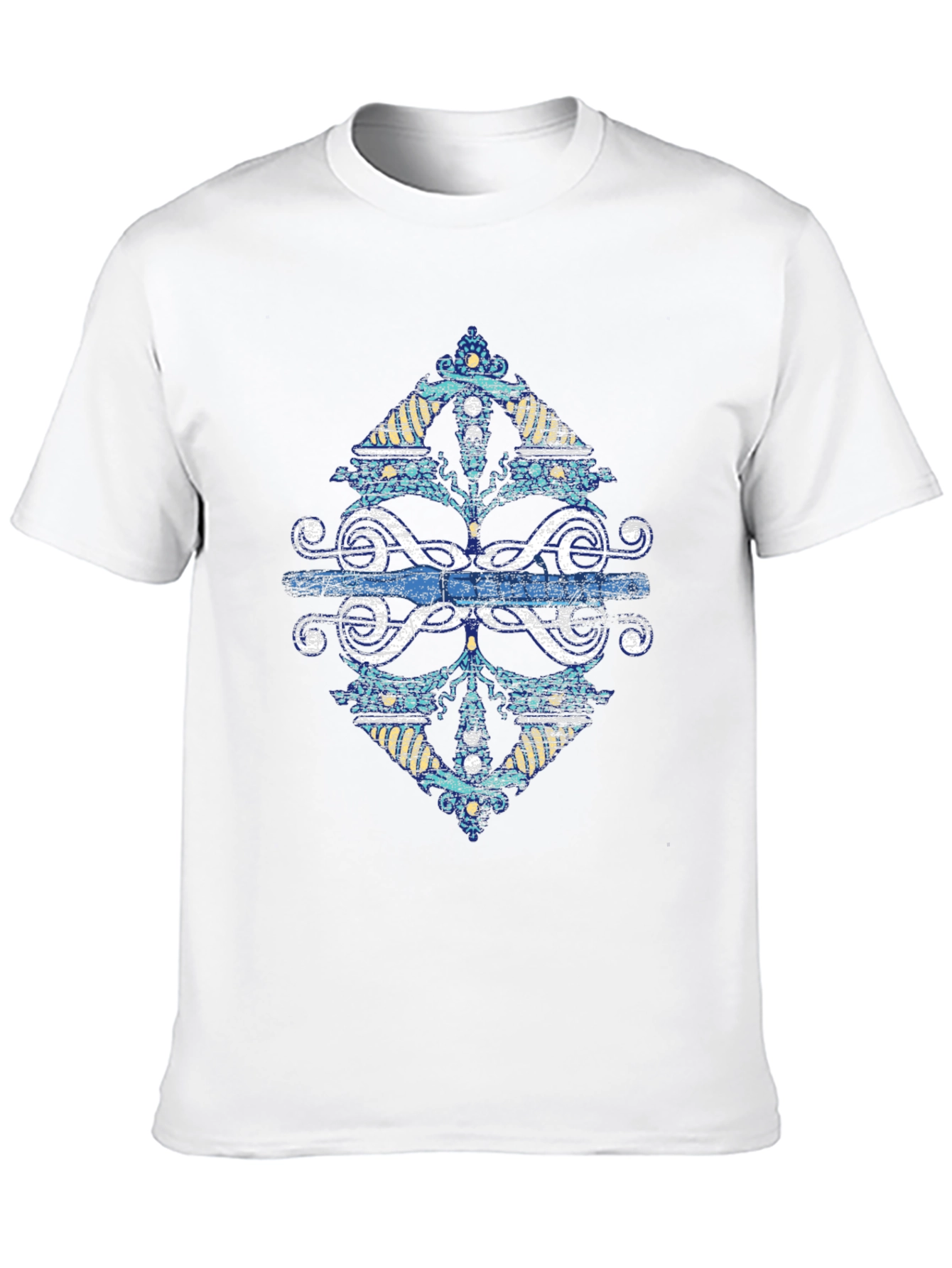 Graphic Treble Clef Diamond Tee - Black