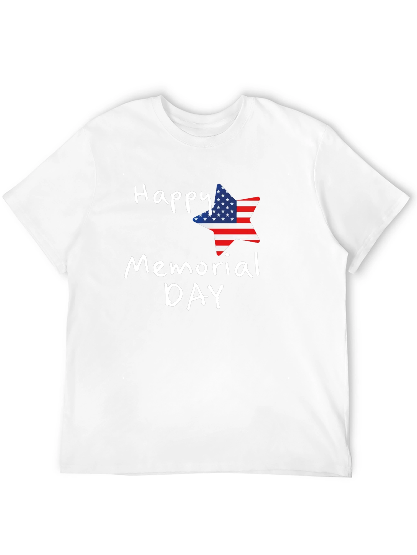 Happy Memorial Day USA Flag Star T-Shirt