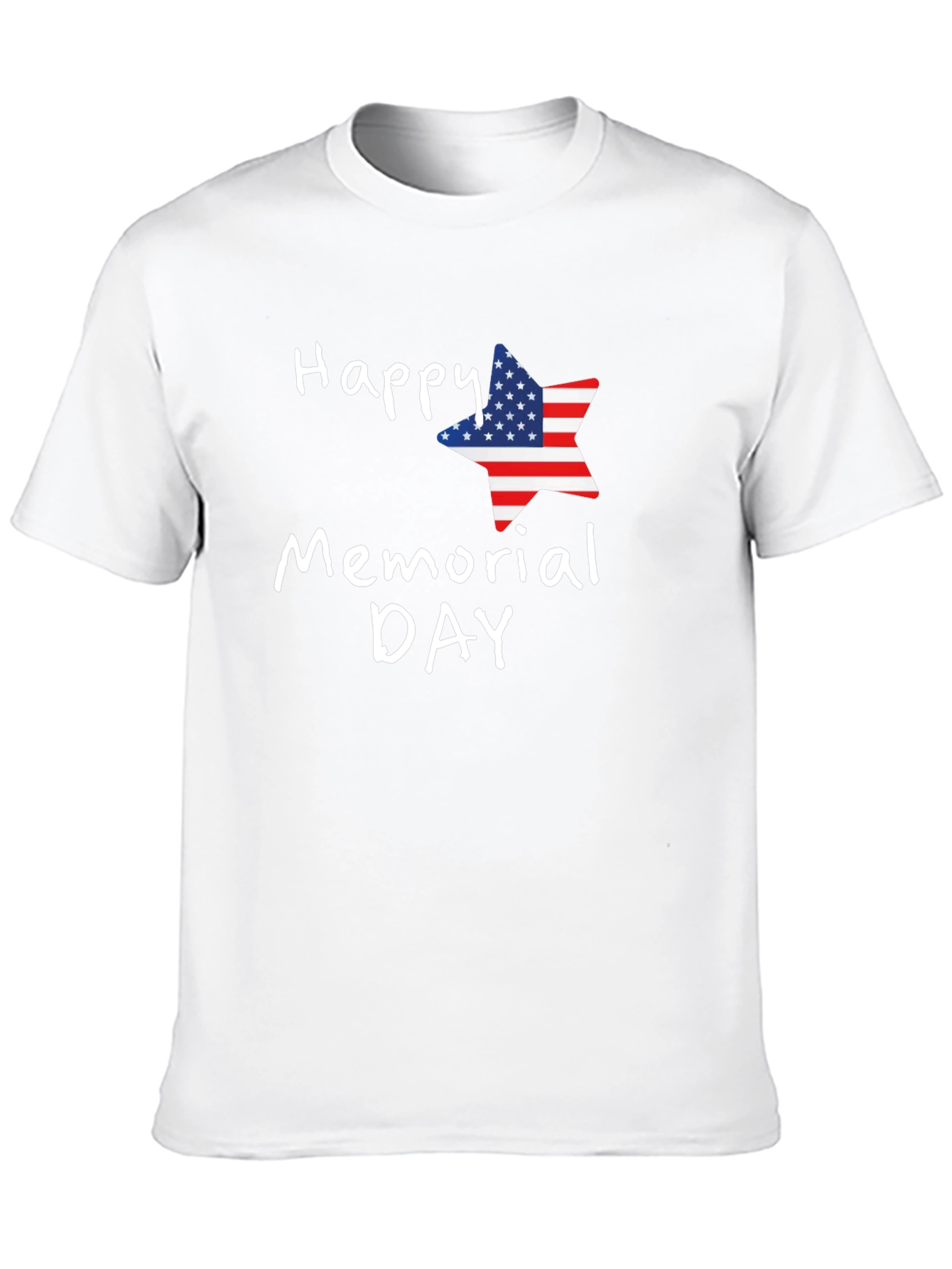 Happy Memorial Day USA Flag Star T-Shirt