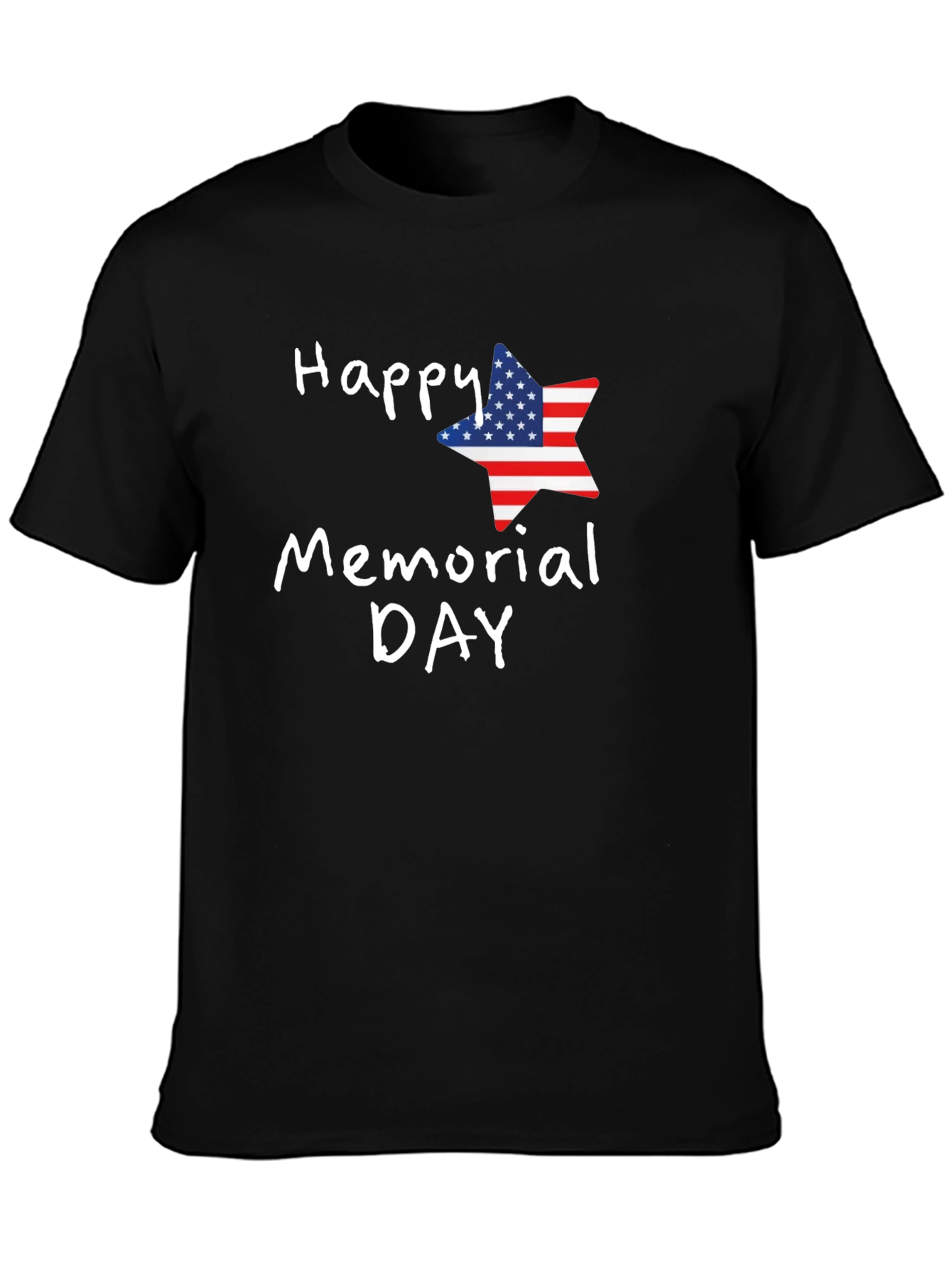 Happy Memorial Day USA Flag Star T-Shirt