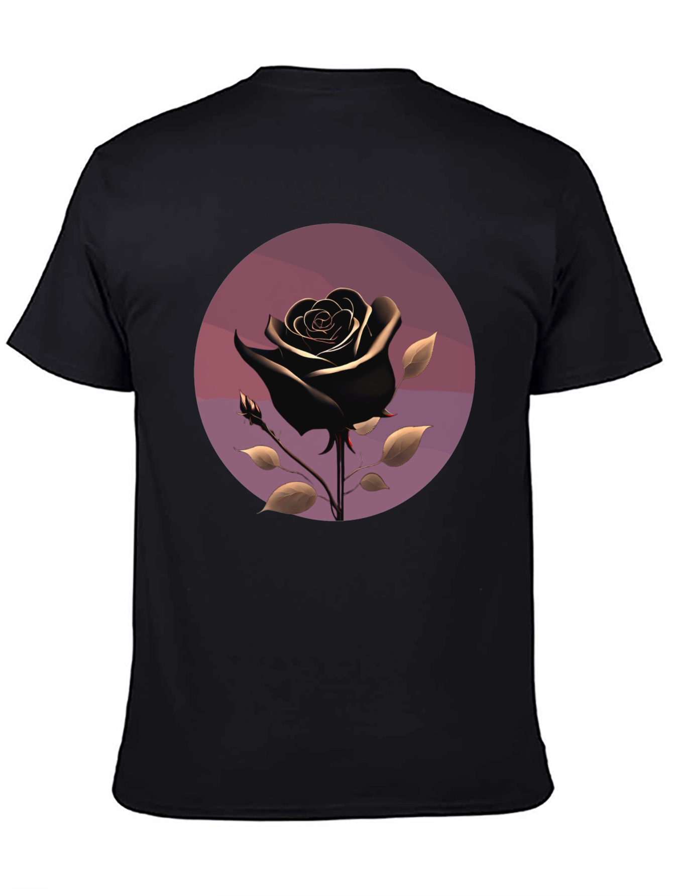 Black Rose Graphic T-Shirt - Stylish Mens Tee