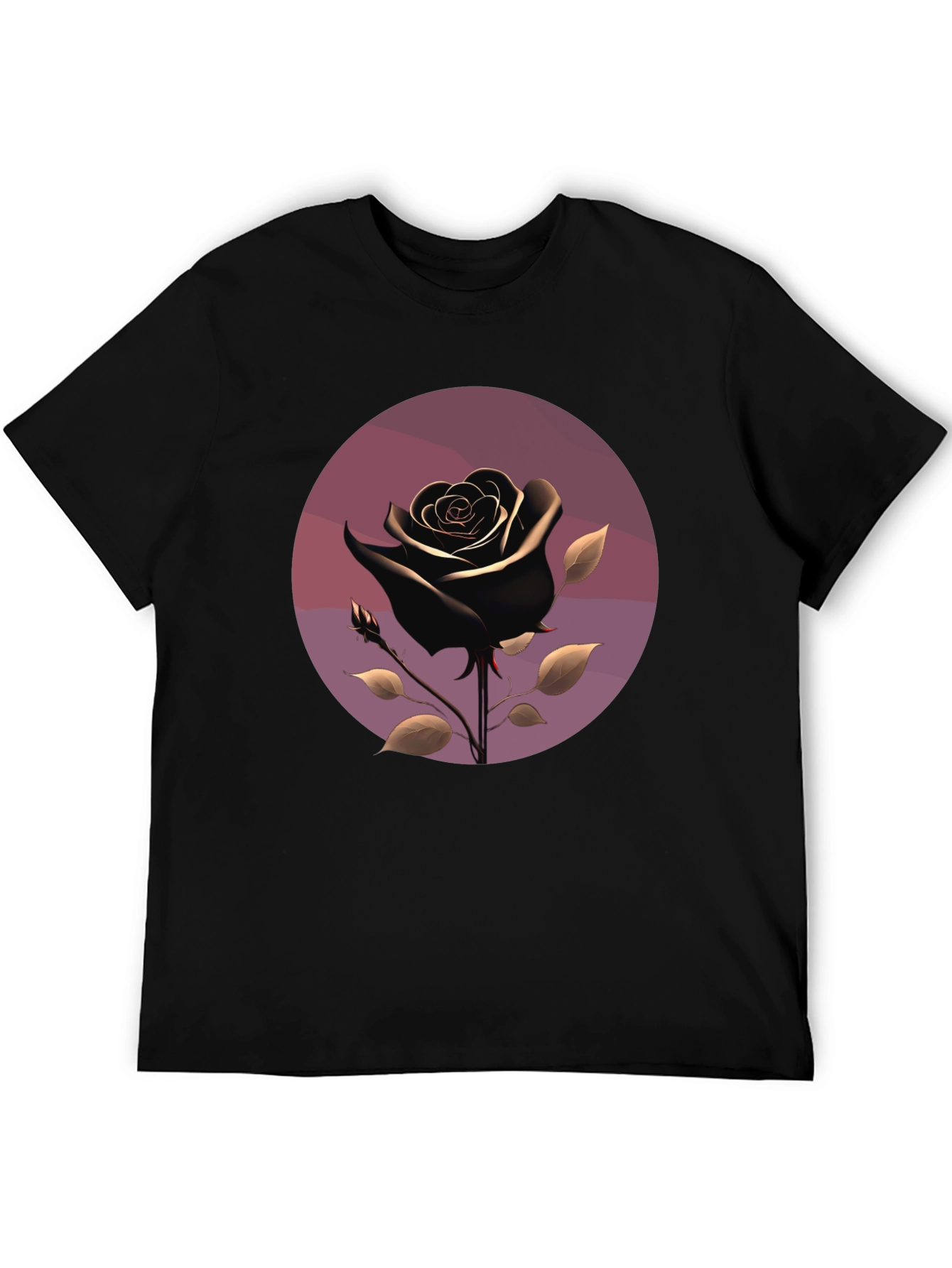 Black Rose Graphic T-Shirt - Stylish Mens Tee