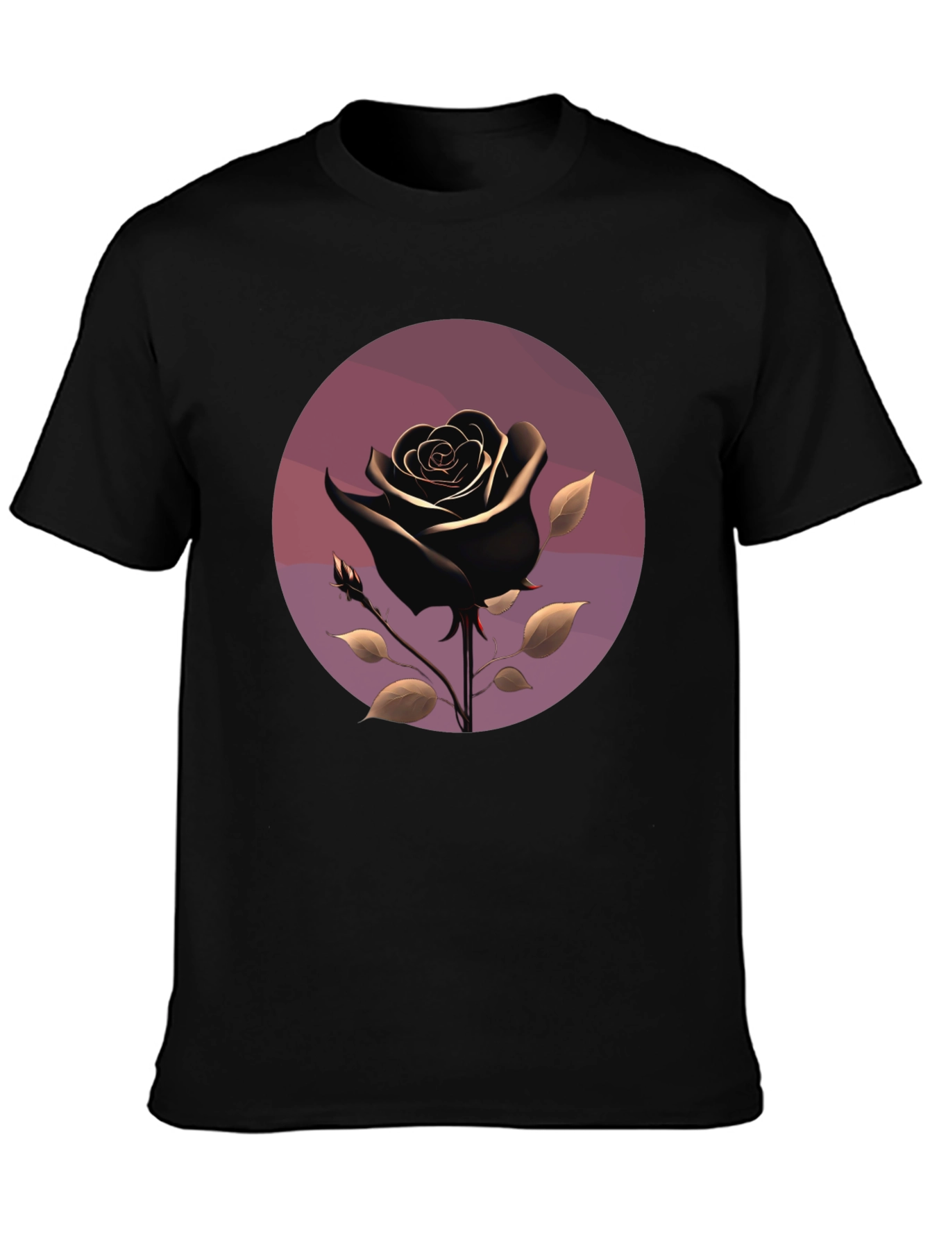 Black Rose Graphic T-Shirt - Stylish Mens Tee