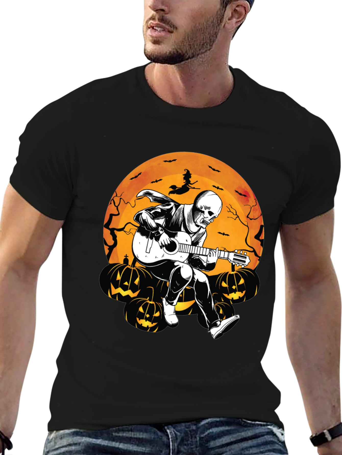 Skeleton Guitarist Halloween T-Shirt