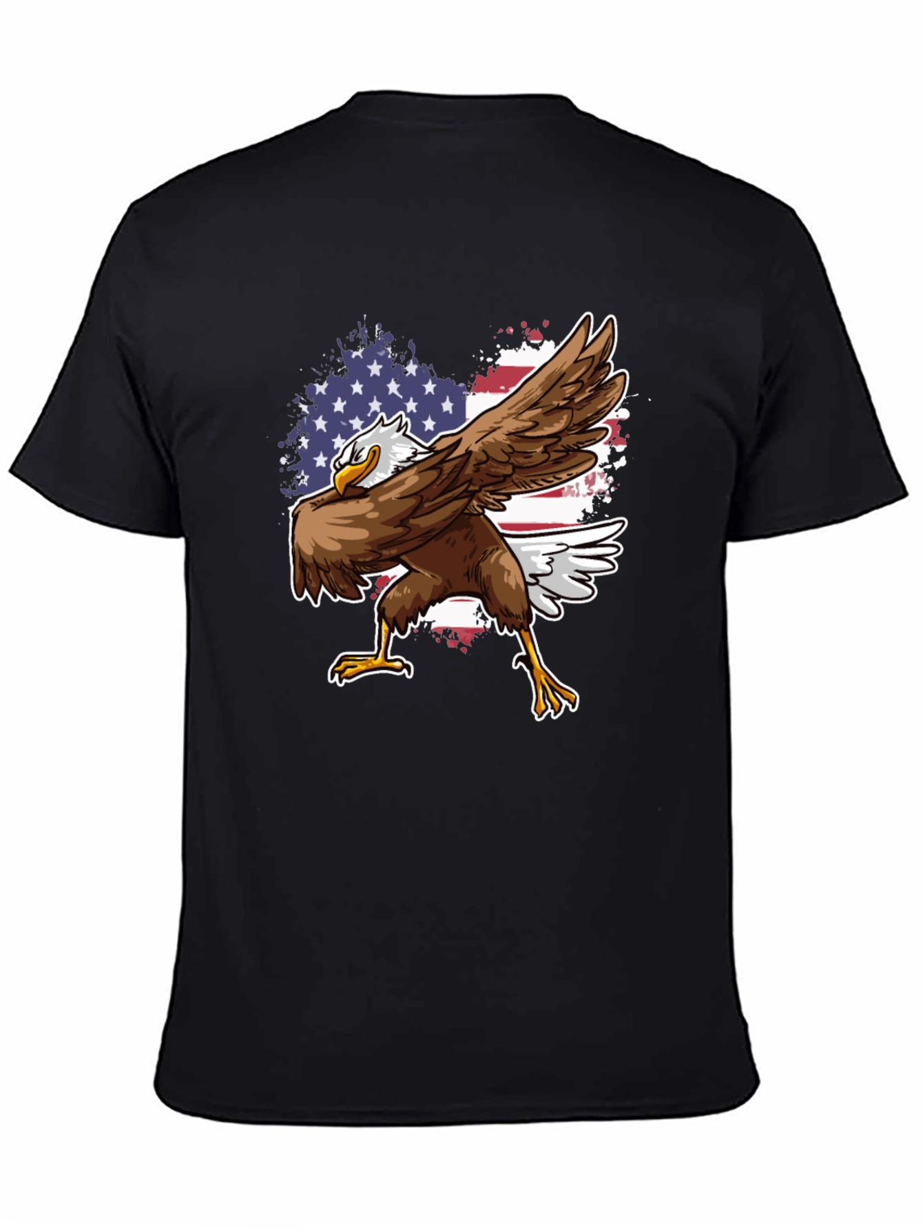 Patriotic Eagle Dab T-Shirt - USA Flag Design