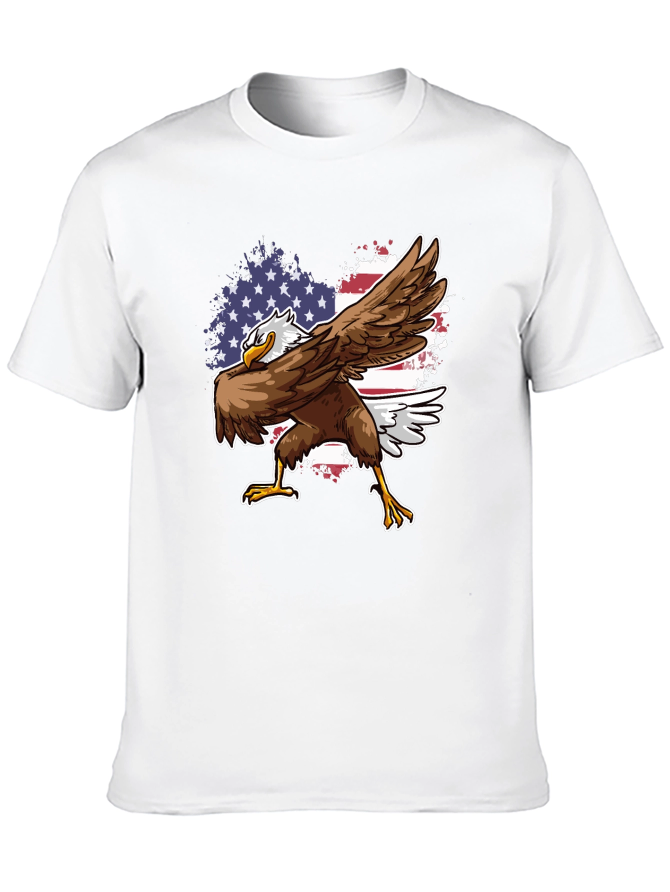 Patriotic Eagle Dab T-Shirt - USA Flag Design