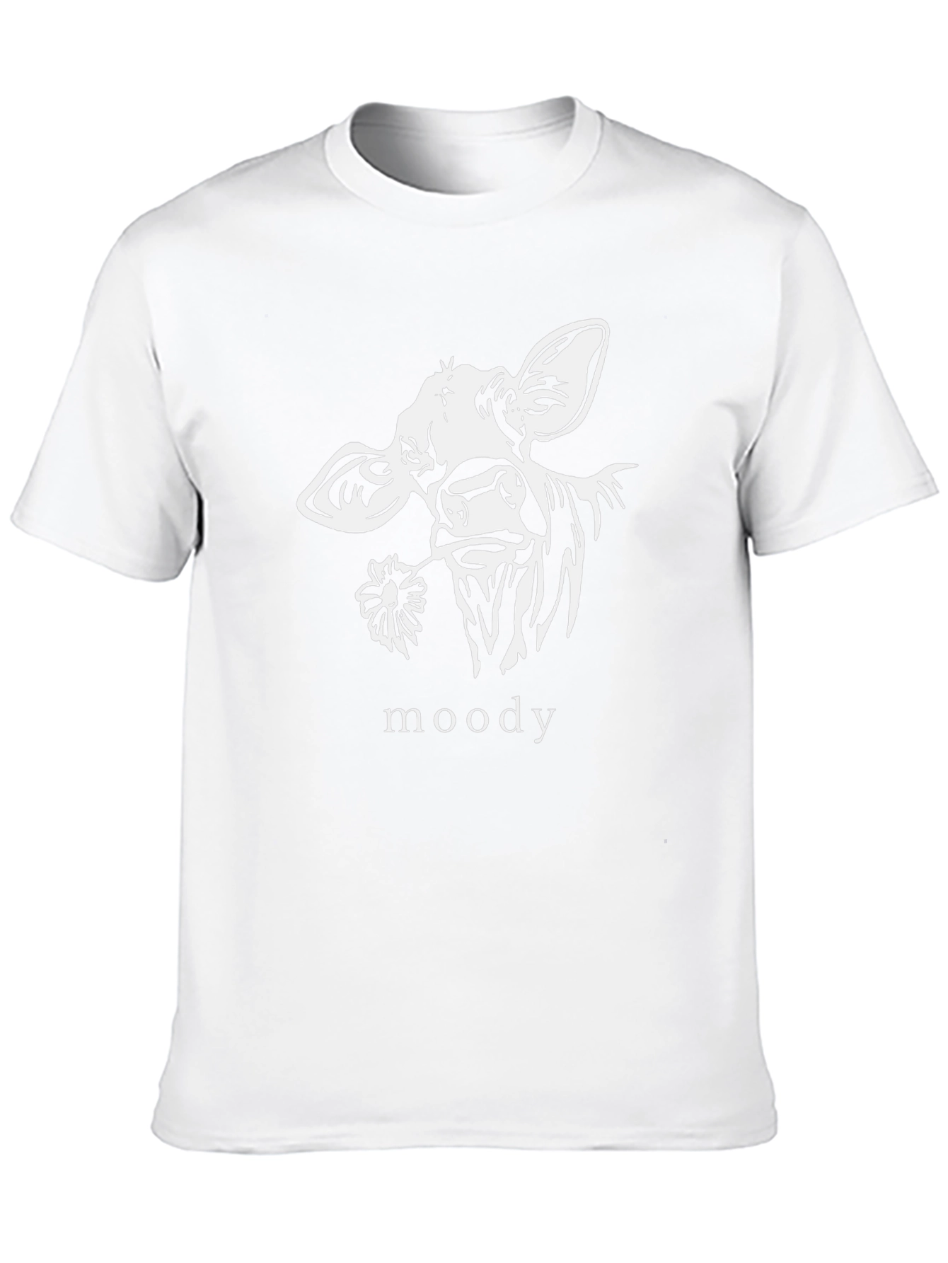 Moody Cow Graphic T-Shirt - Black