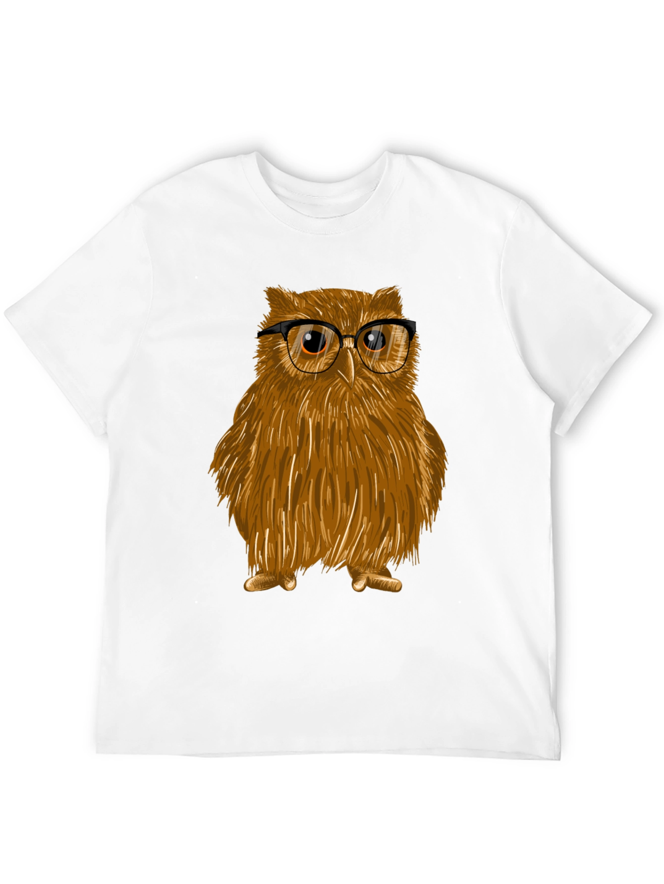 Owl with Glasses Graphic Tee - Unisex Cotton T-Shirt