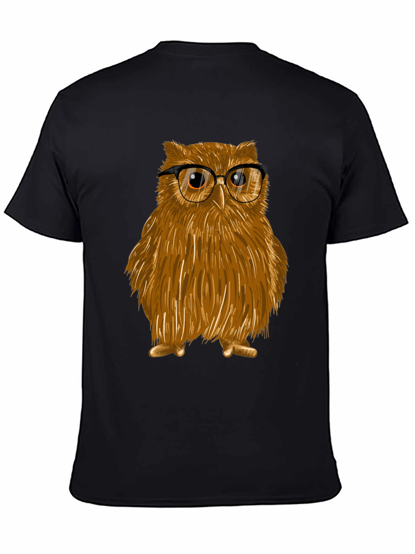 Owl with Glasses Graphic Tee - Unisex Cotton T-Shirt