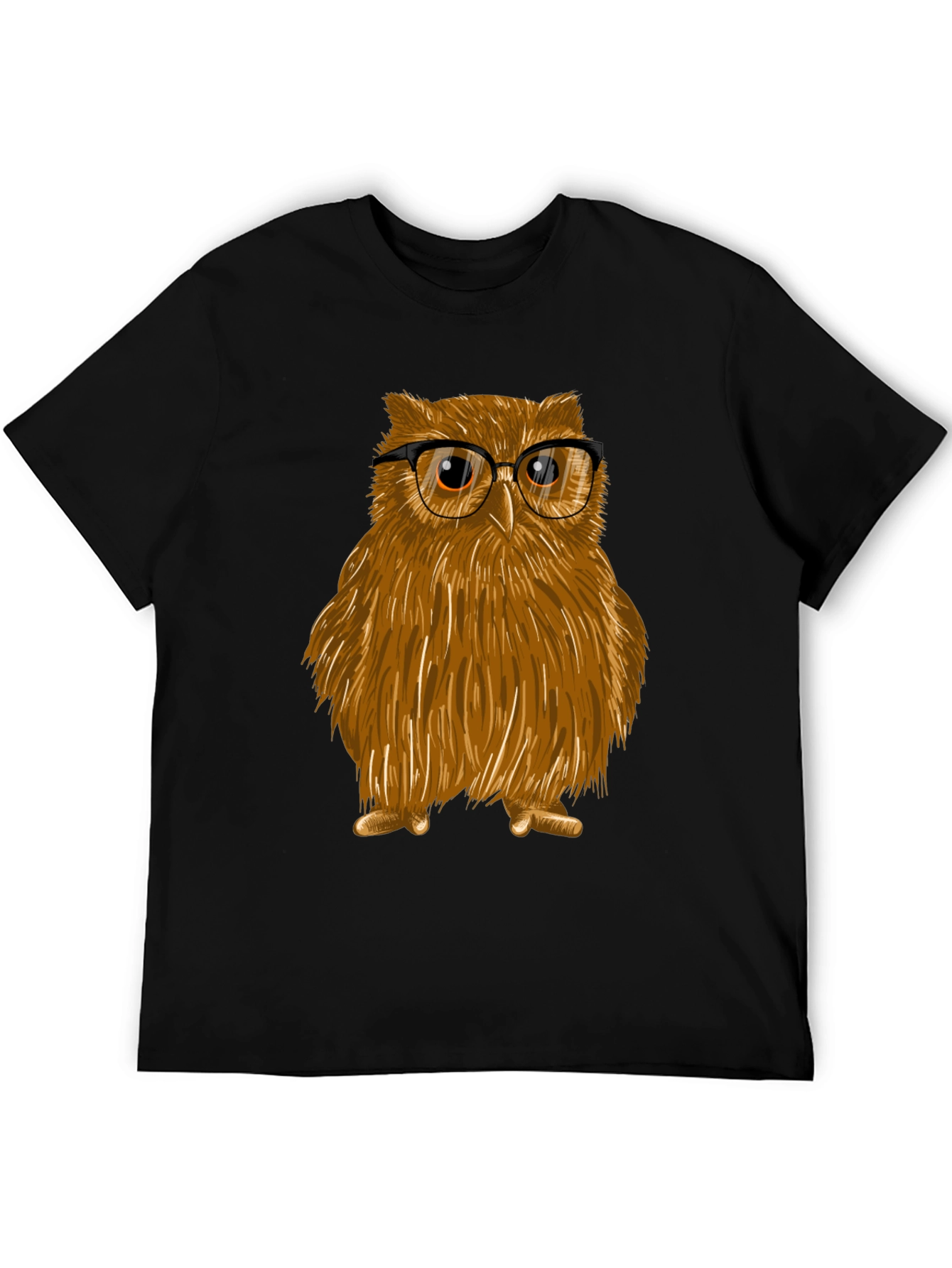 Owl with Glasses Graphic Tee - Unisex Cotton T-Shirt