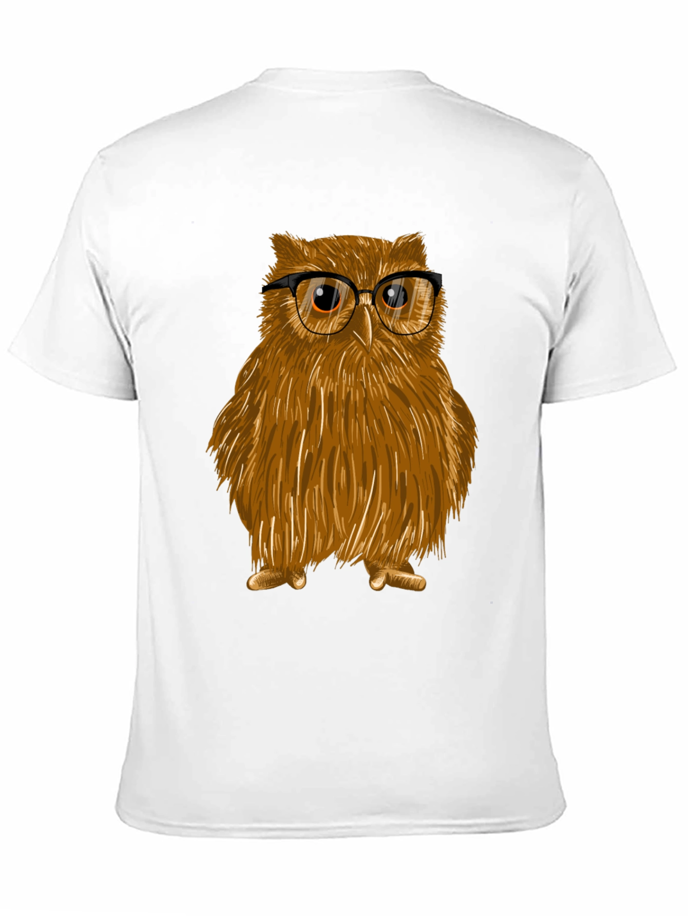 Owl with Glasses Graphic Tee - Unisex Cotton T-Shirt