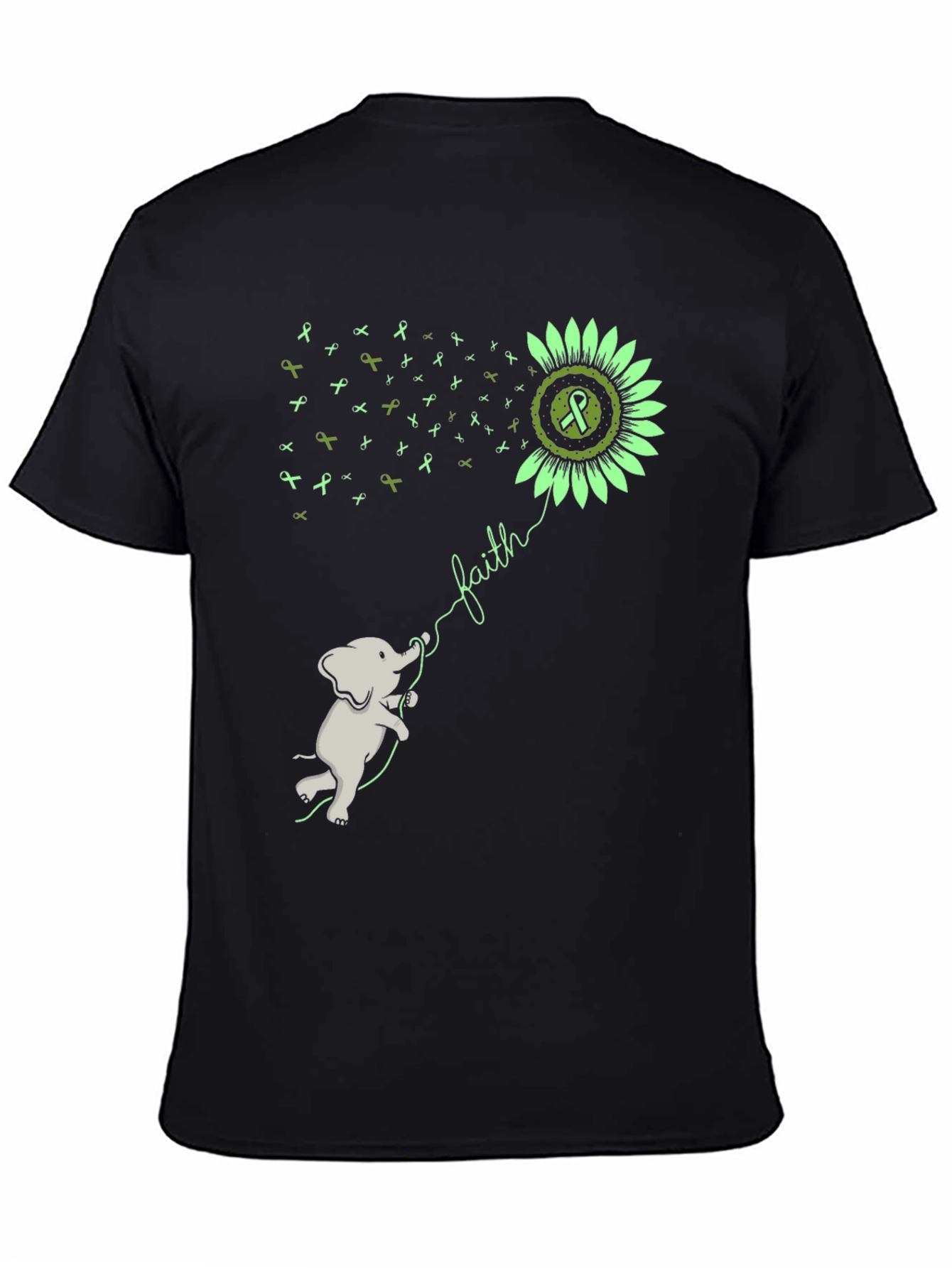 Faith Elephant Sunflower Graphic Tee