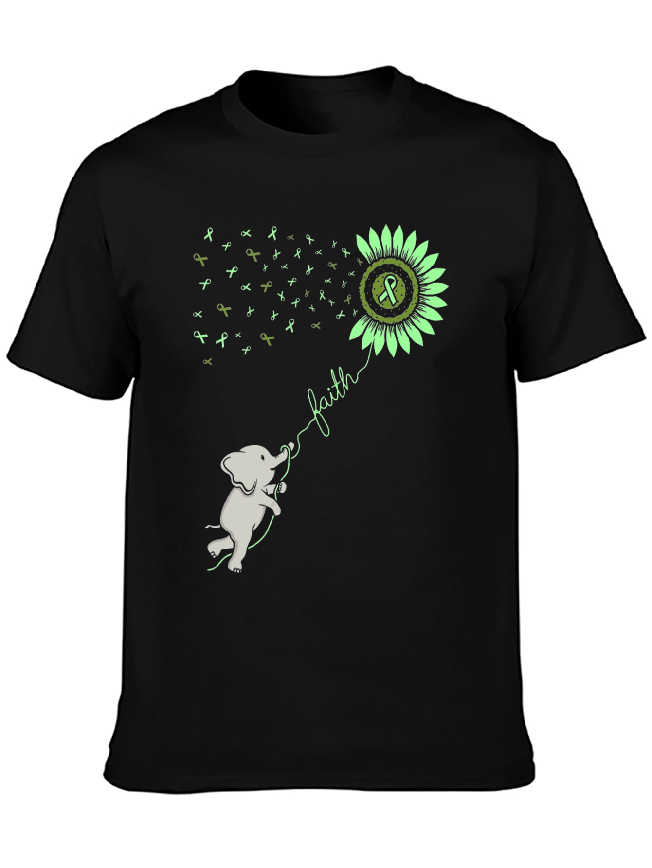 Faith Elephant Sunflower Graphic Tee