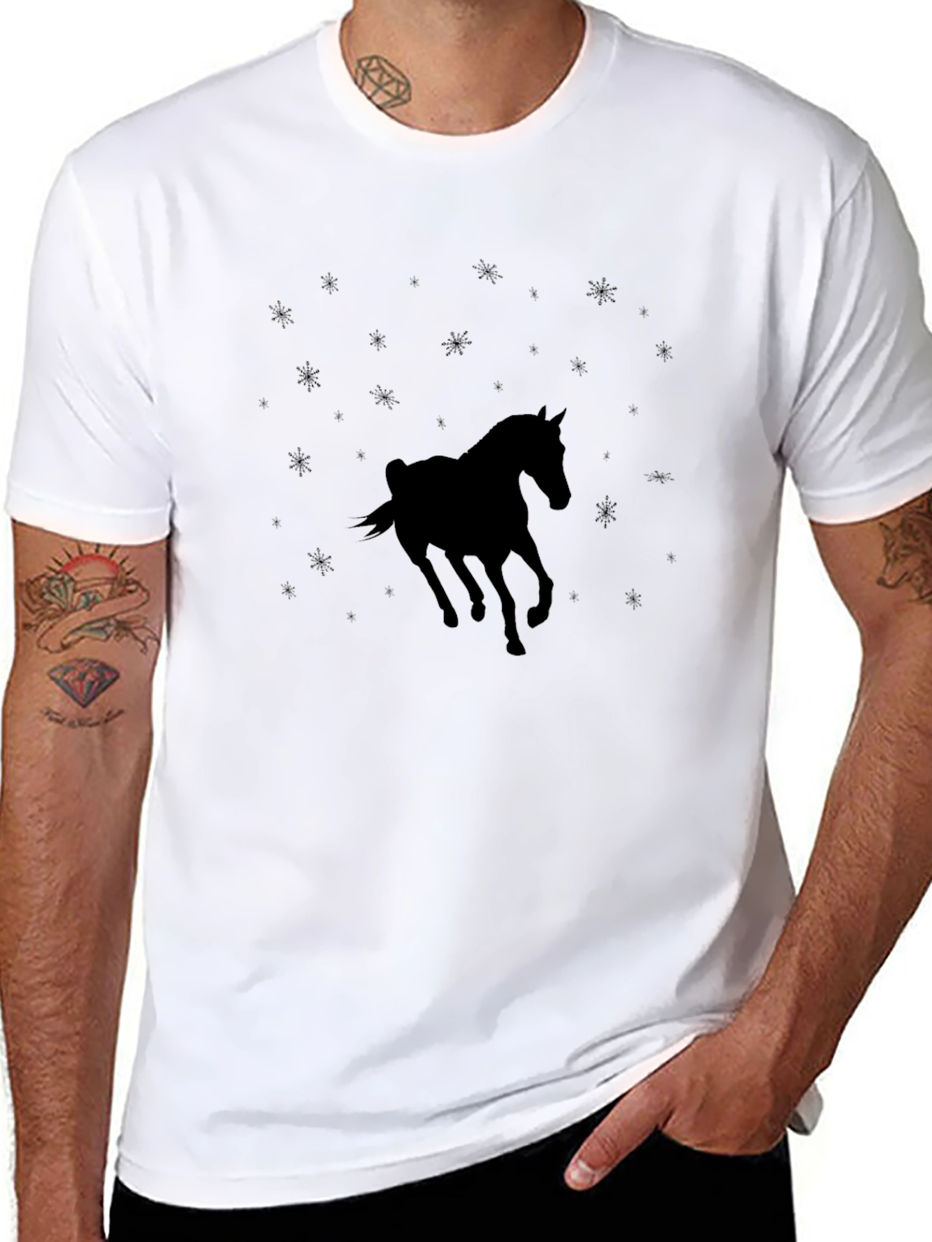 Black Horse Silhouette T-Shirt