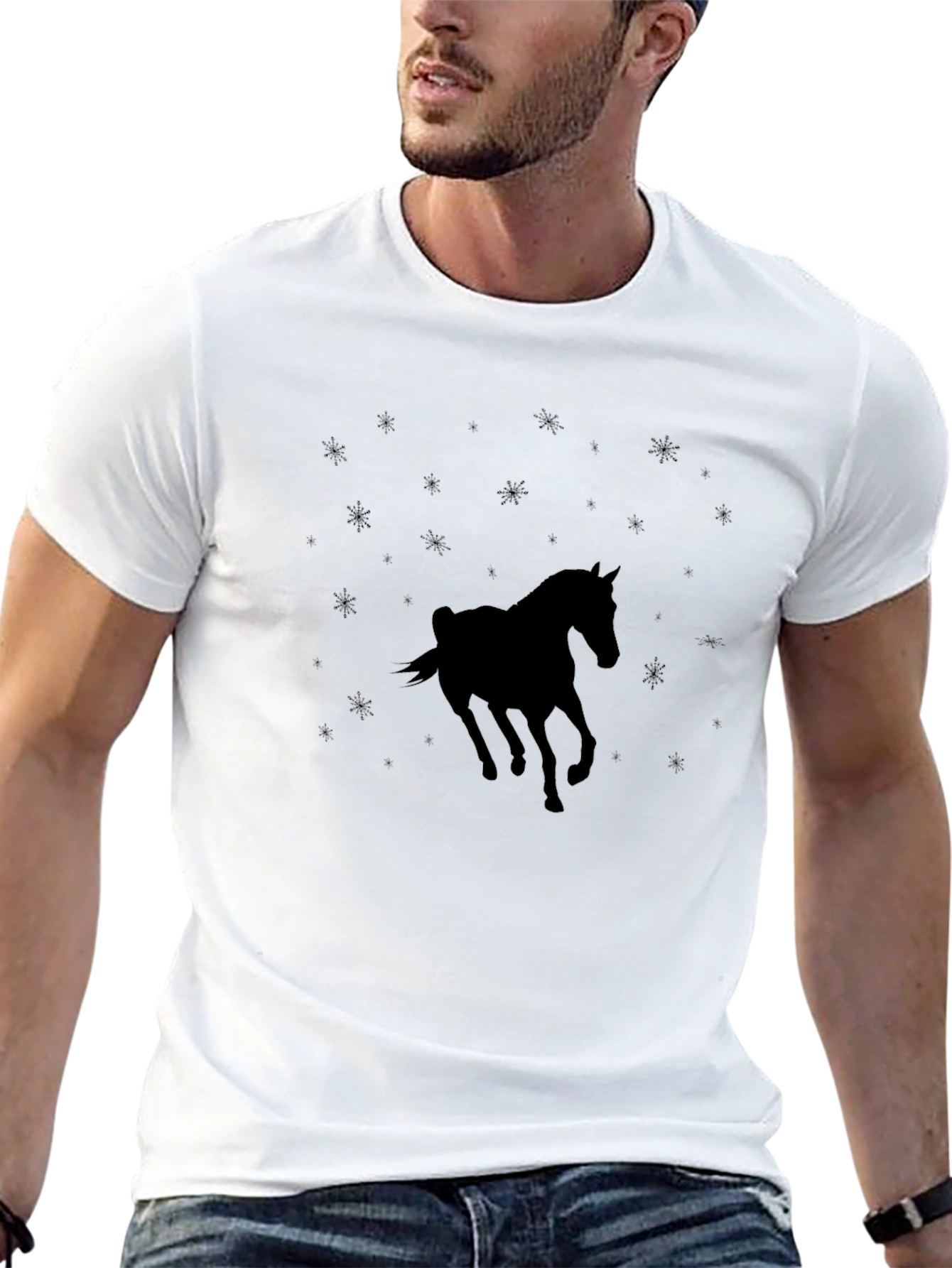 Black Horse Silhouette T-Shirt