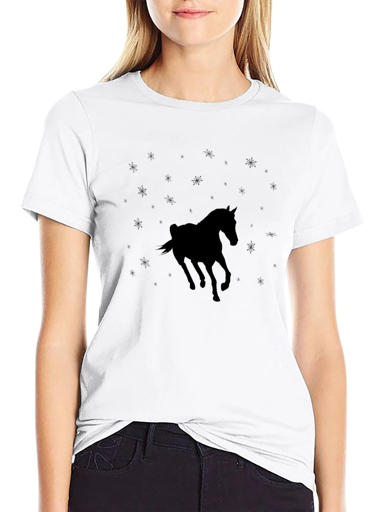 Black Horse Silhouette T-Shirt