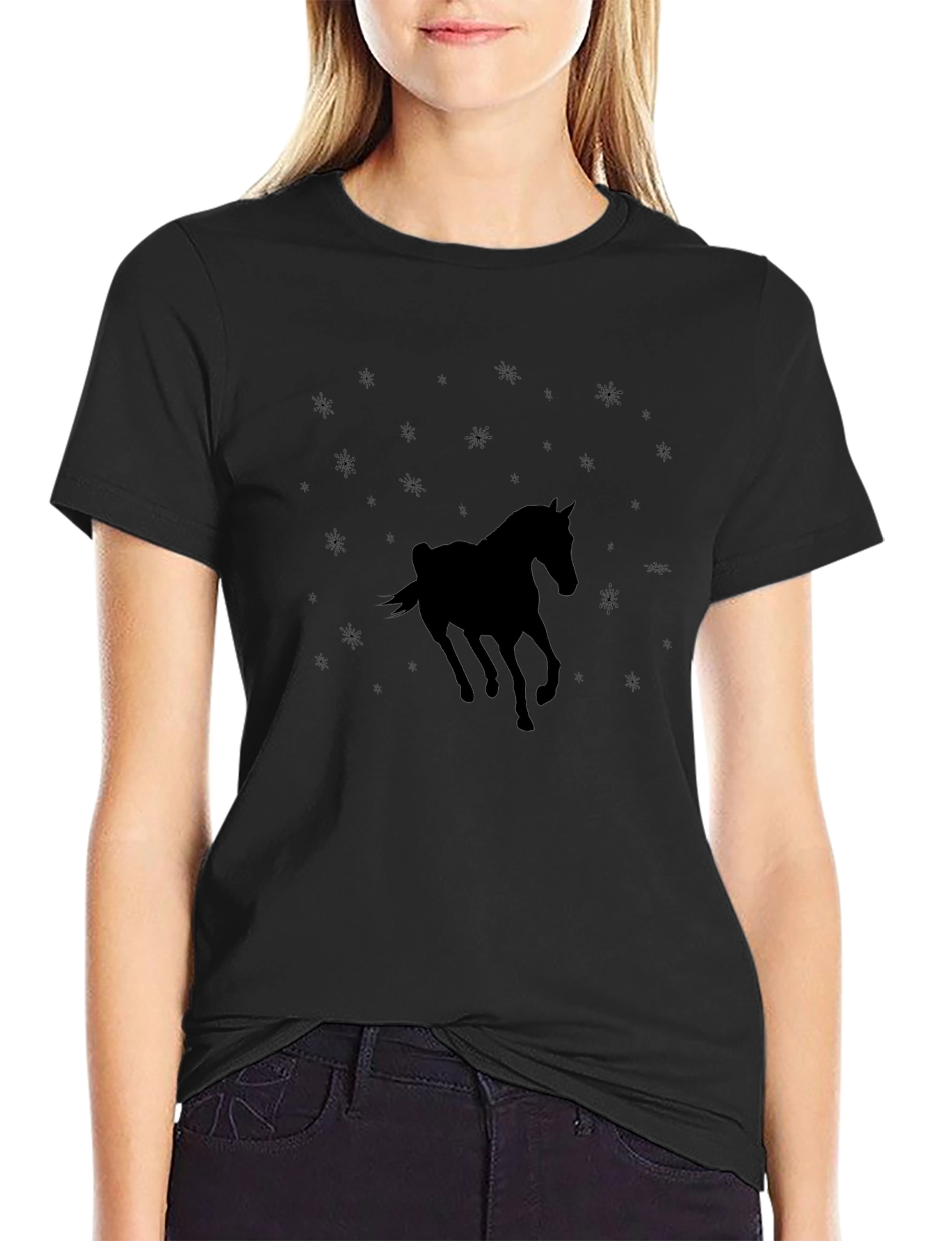 Black Horse Silhouette T-Shirt