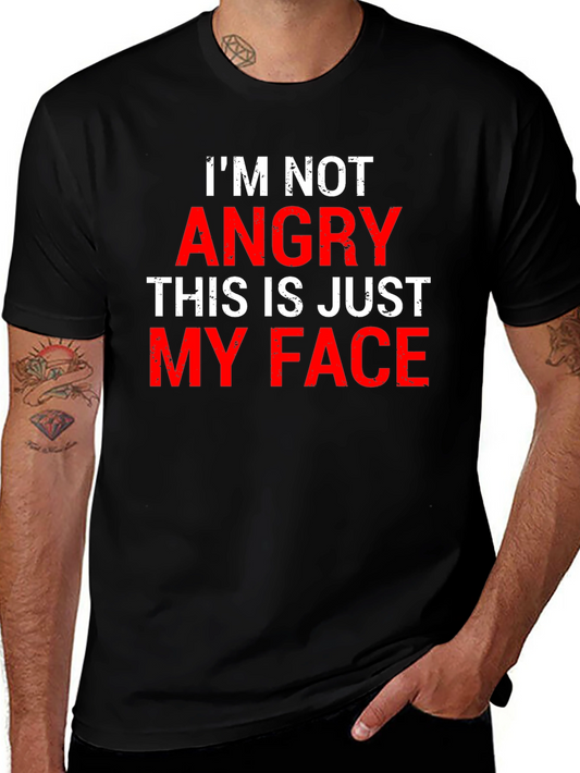 Funny Im Not Angry Graphic Tee