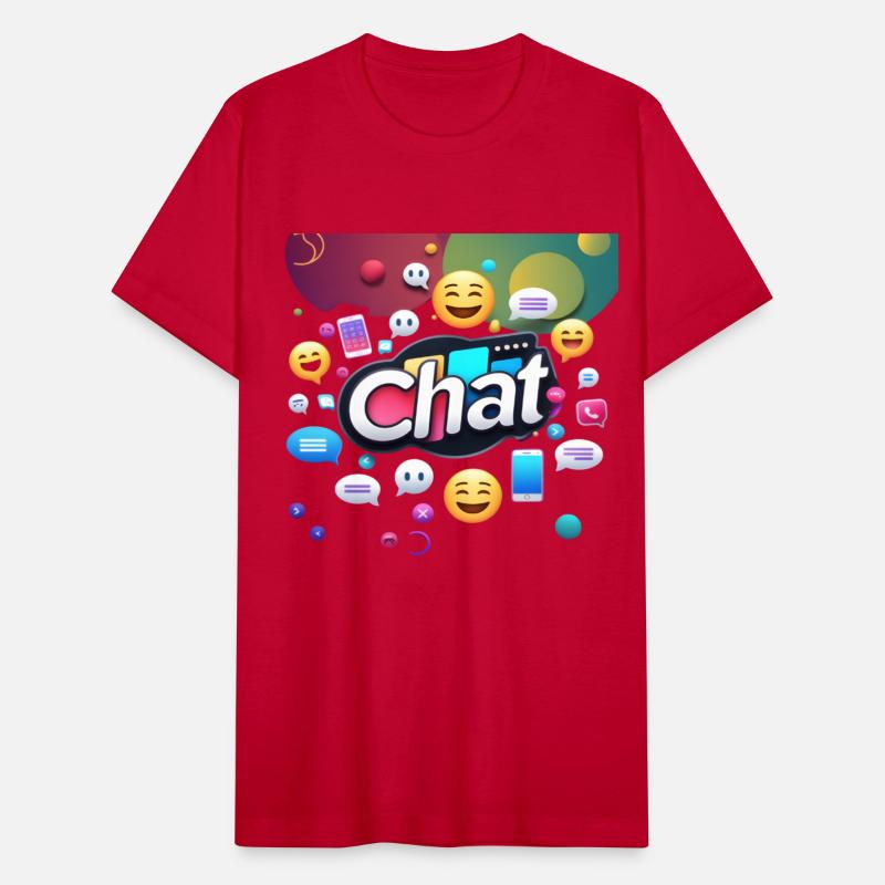 Dynamic 'Chat' Logo with Communication Icons"