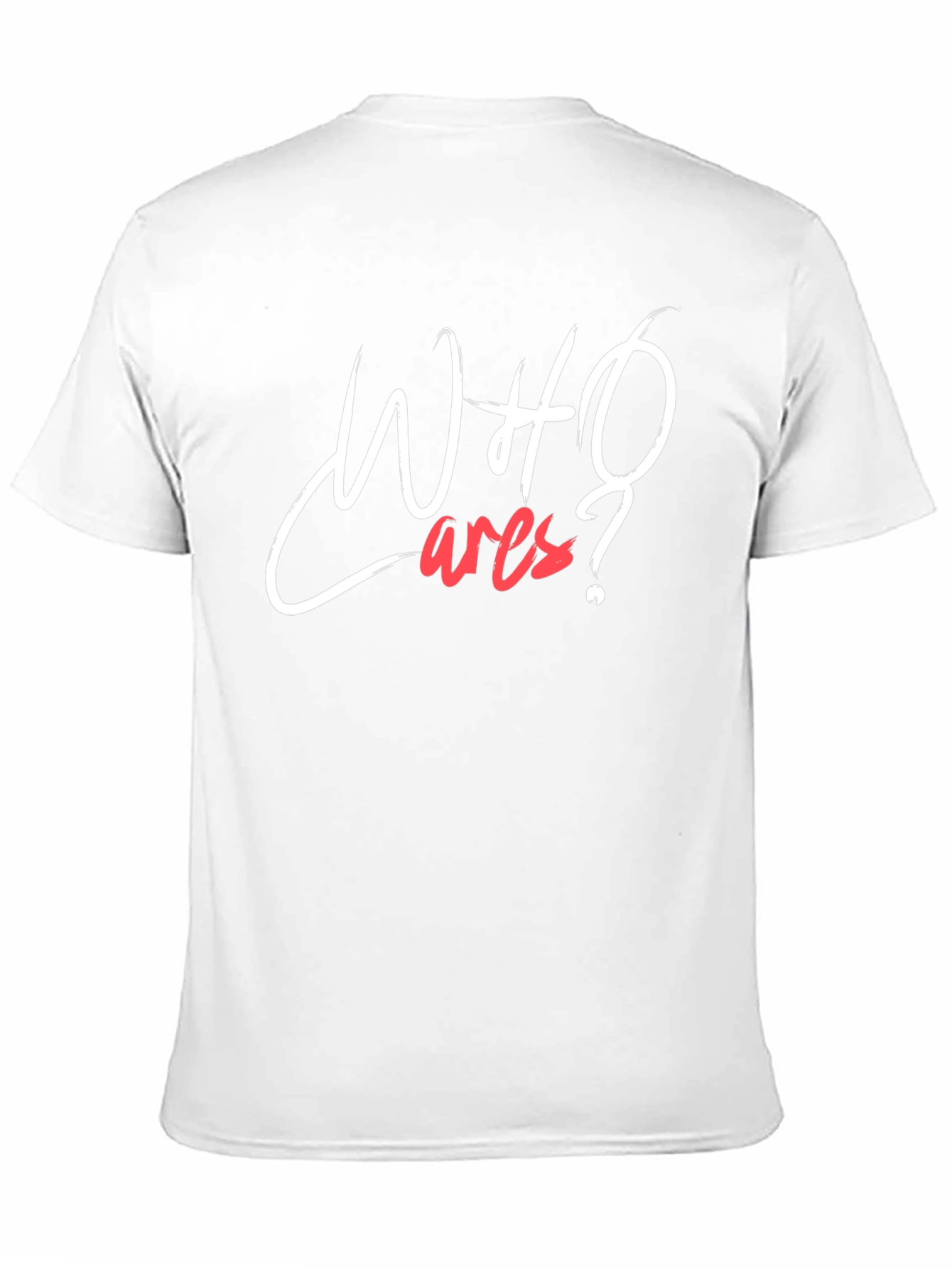 Who Cares? Graphic Print Crew Neck T-Shirt