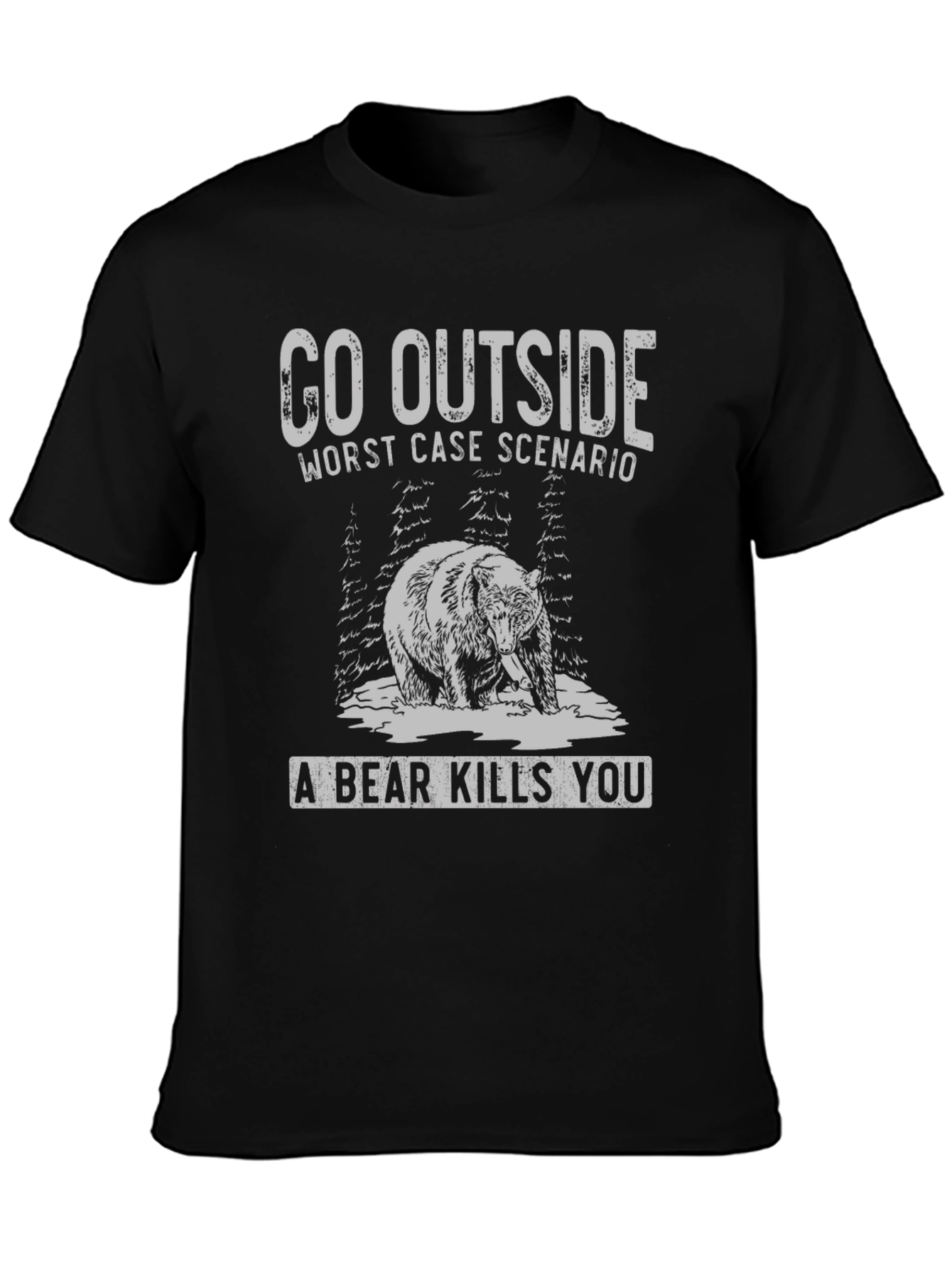 Go Outside Bear Graphic Tee