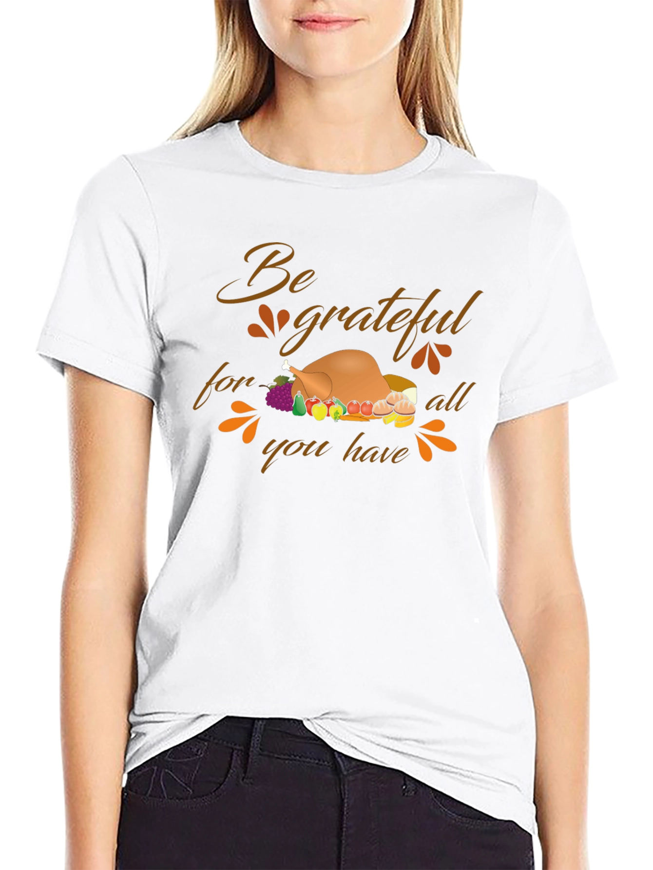Be Grateful Thanksgiving Turkey T-Shirt