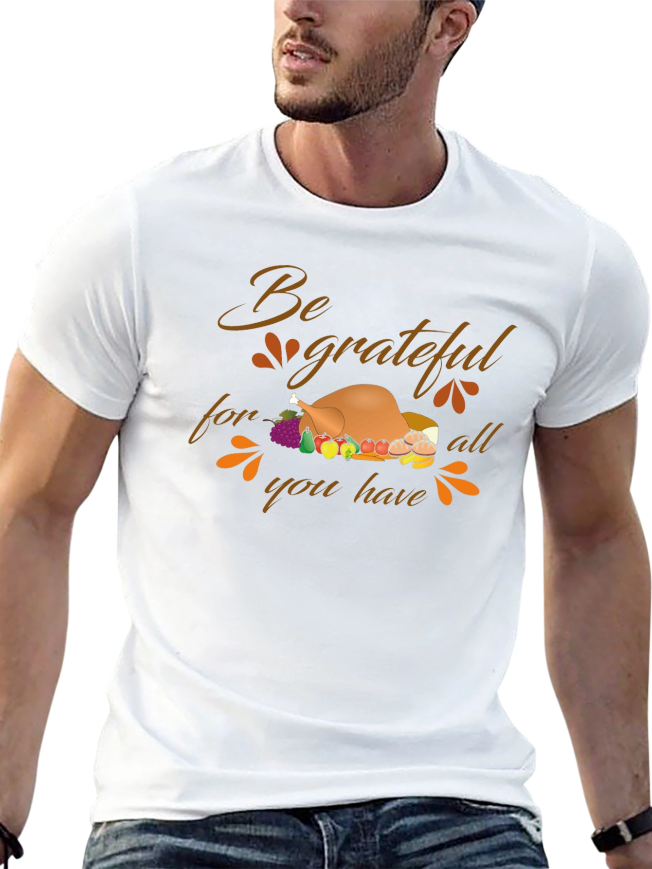 Be Grateful Thanksgiving Turkey T-Shirt