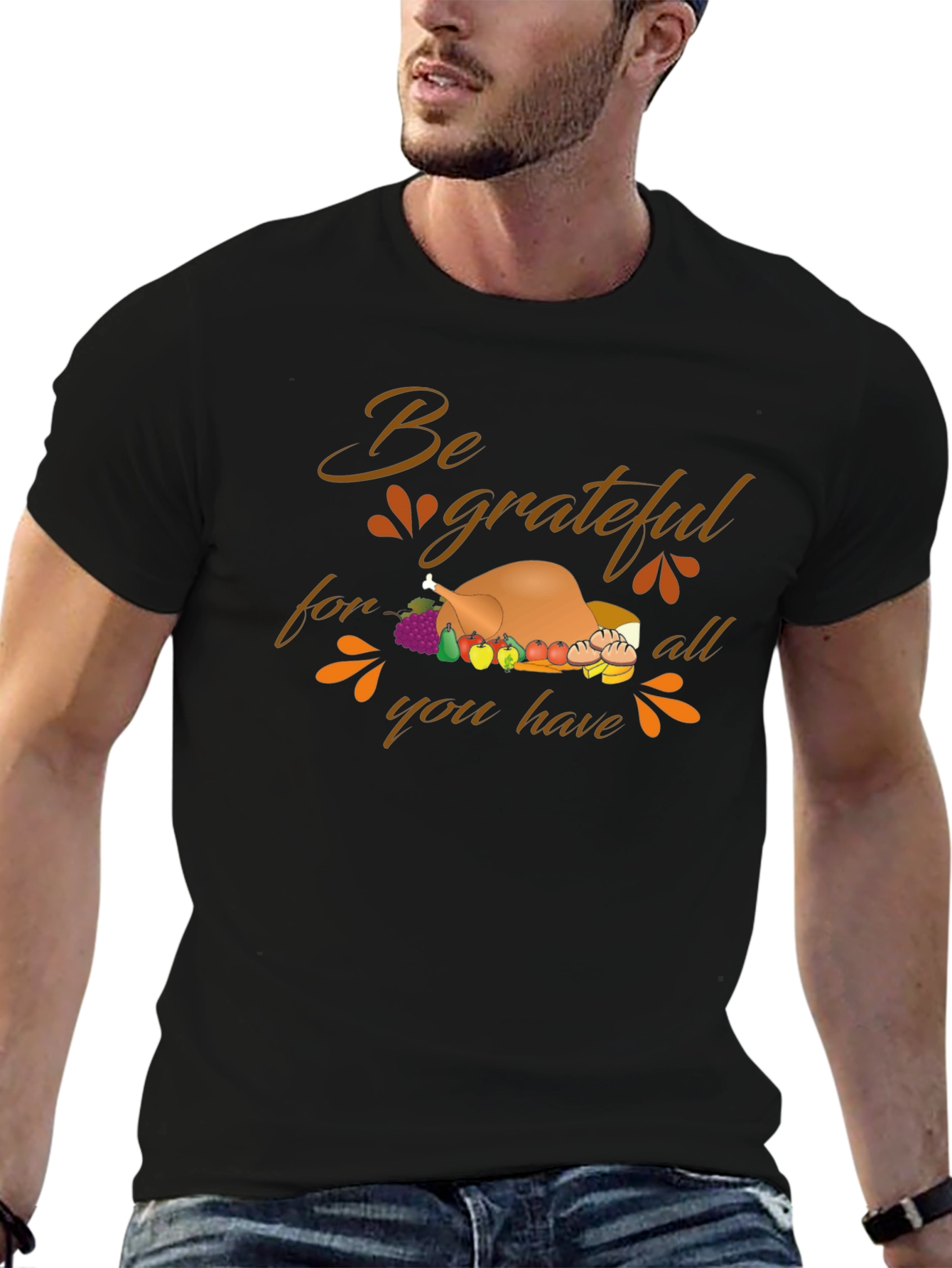 Be Grateful Thanksgiving Turkey T-Shirt