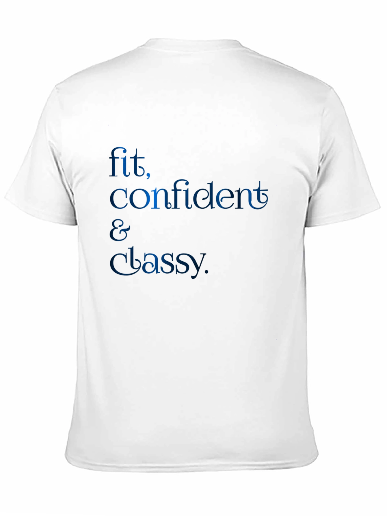 Fit Confident & Classy Black Graphic Tee