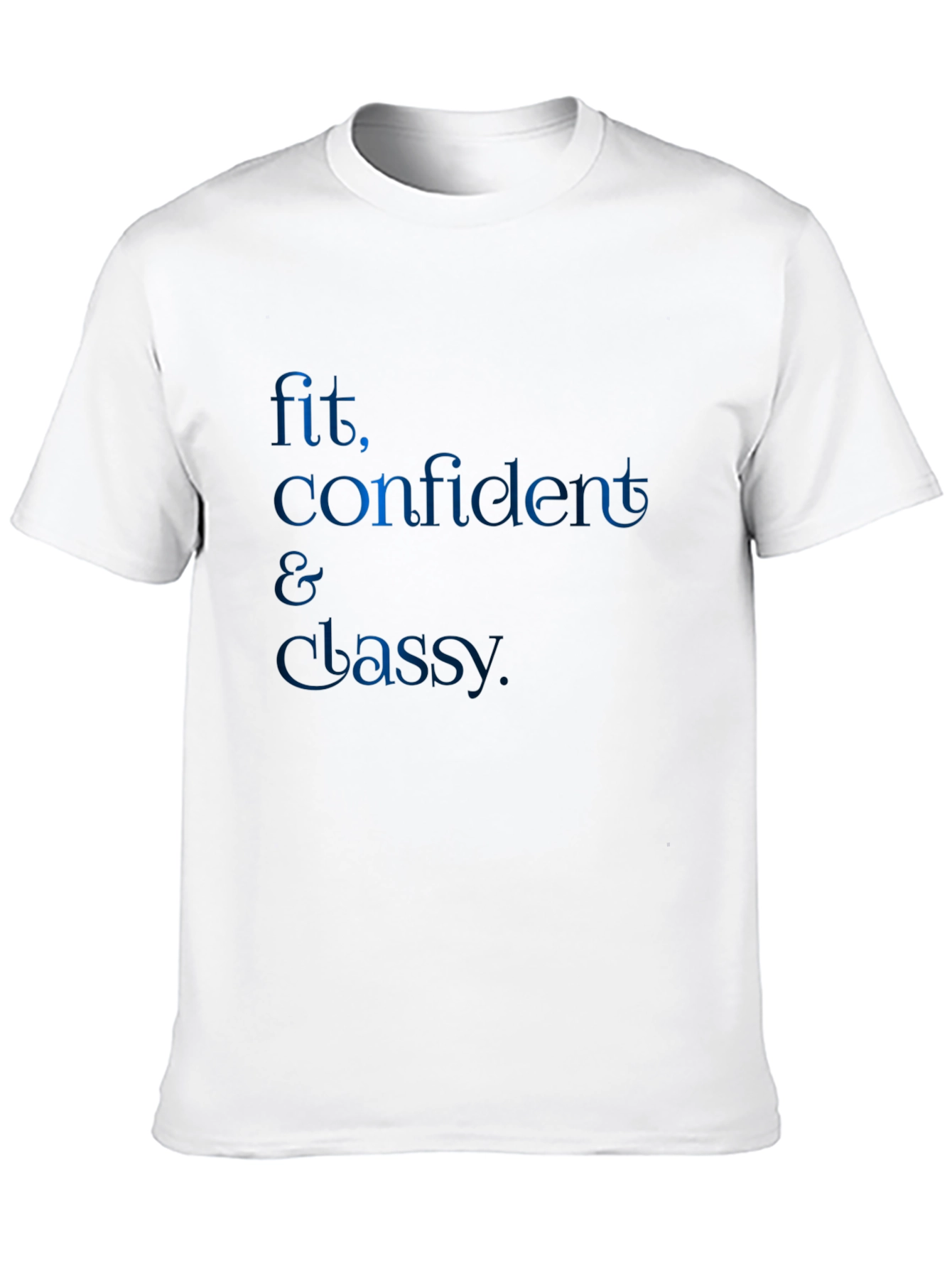 Fit Confident & Classy Black Graphic Tee