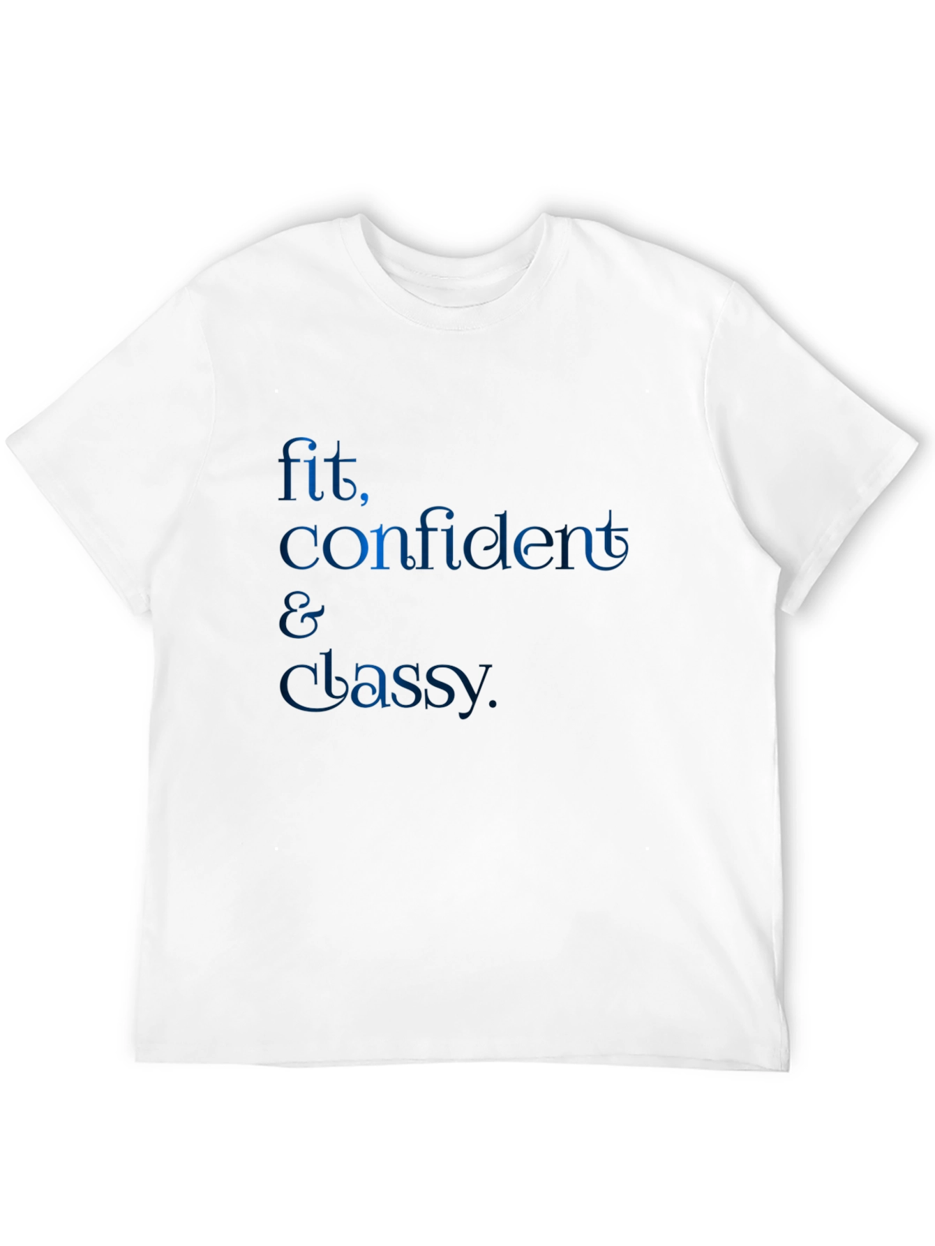 Fit Confident & Classy Black Graphic Tee