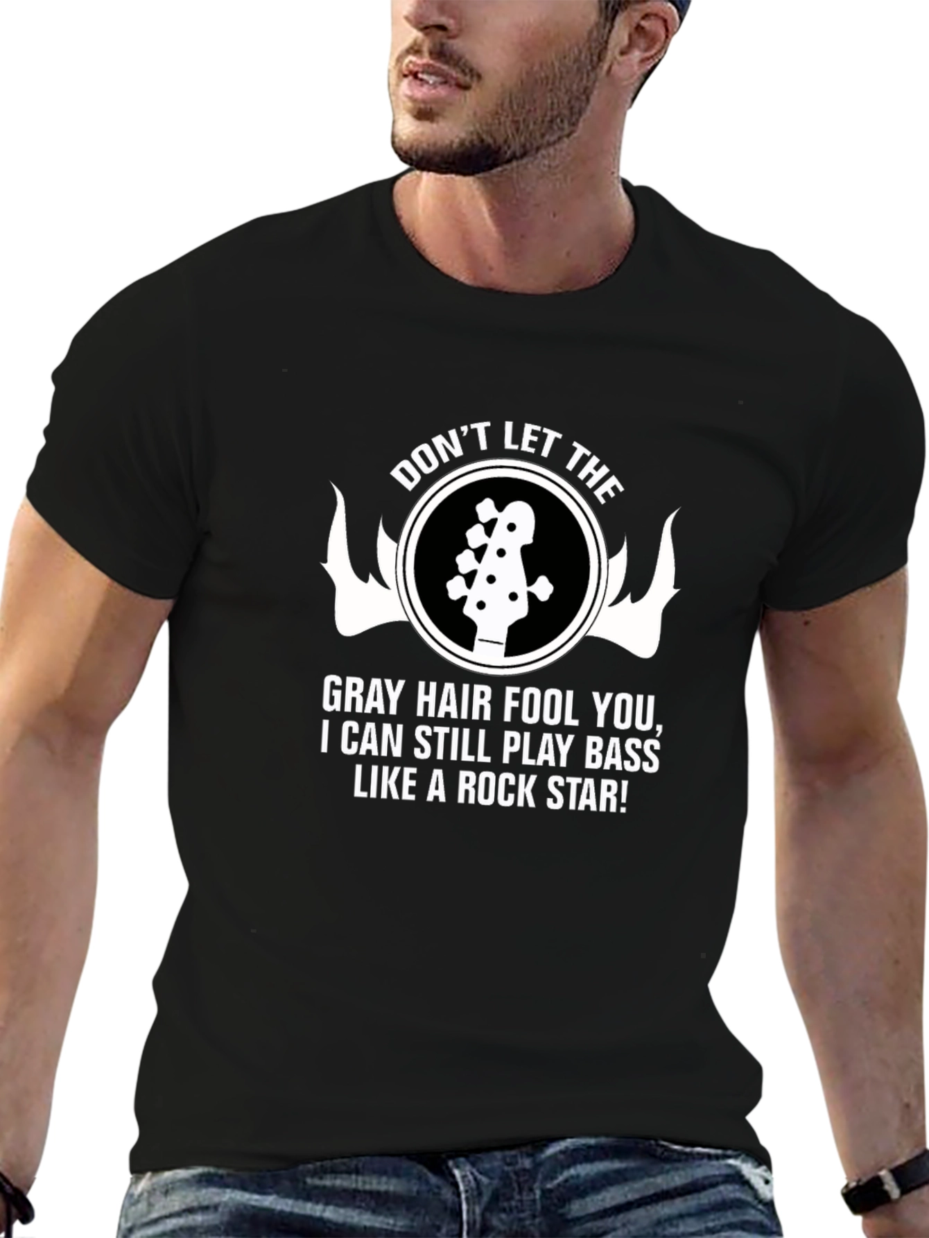 Rock Star Bass Player Graphic T-Shirt