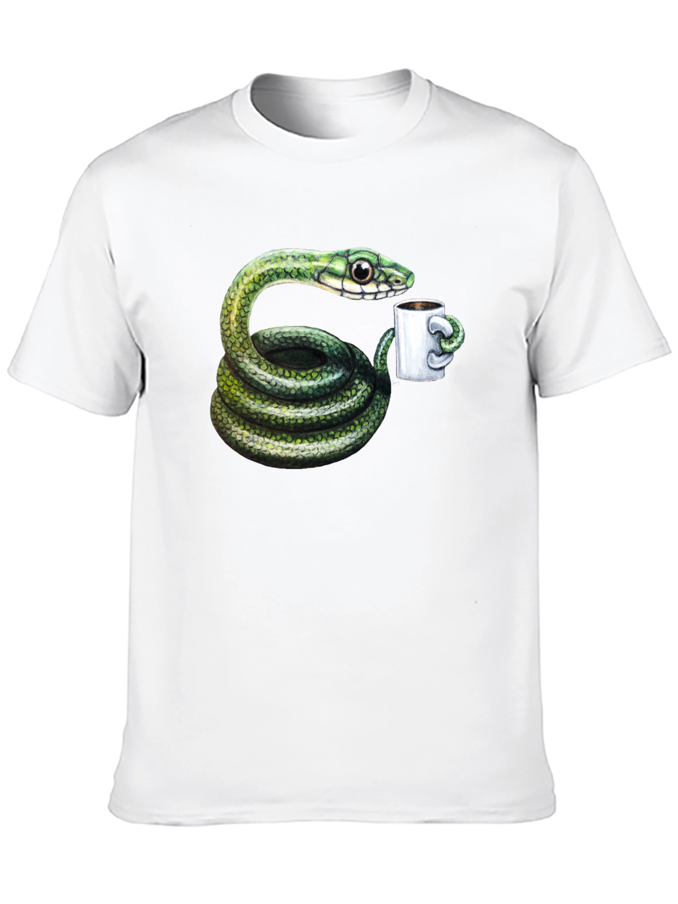 Snake Coffee Lover T-Shirt - Black