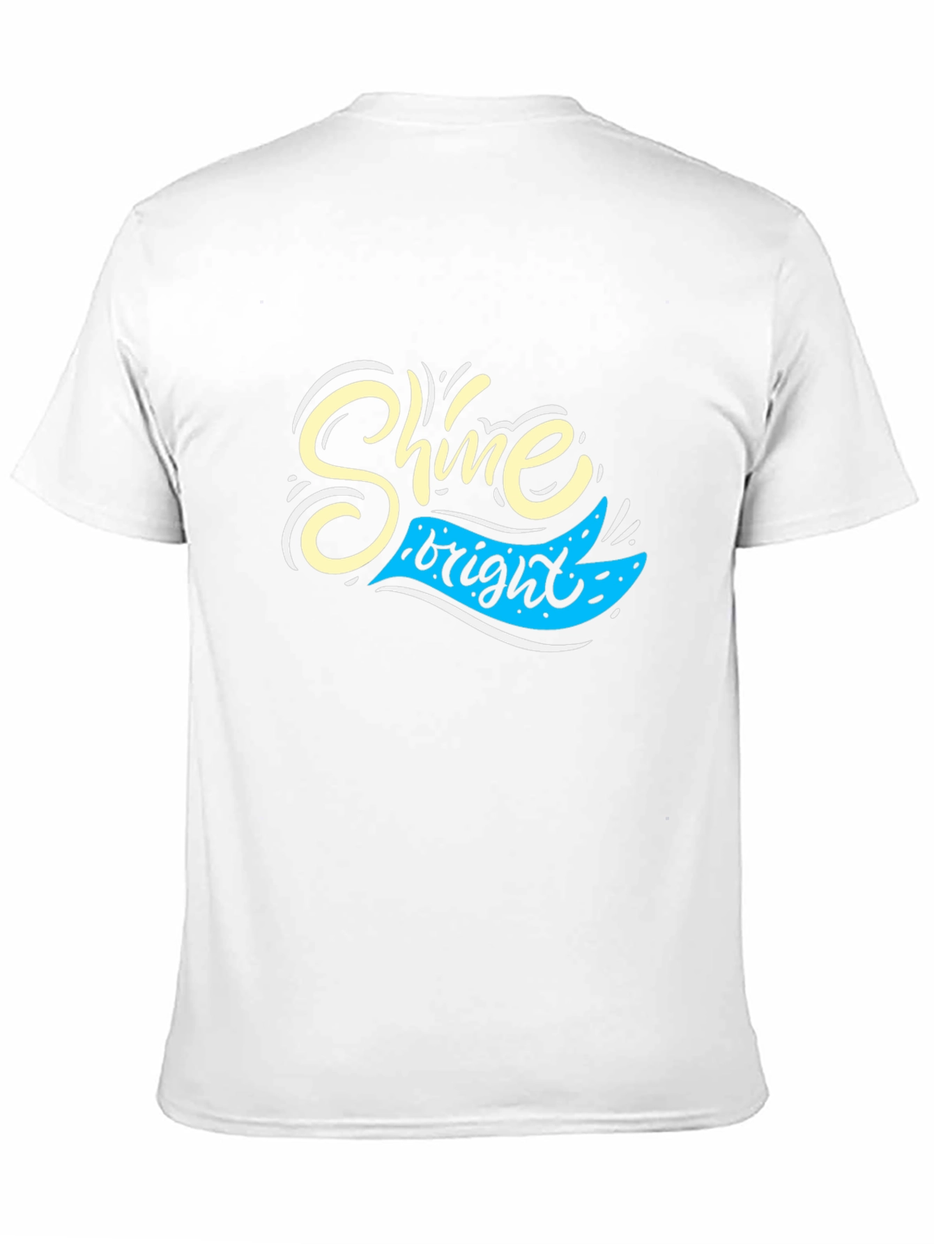 Shine Bright Black Graphic Tee for Men