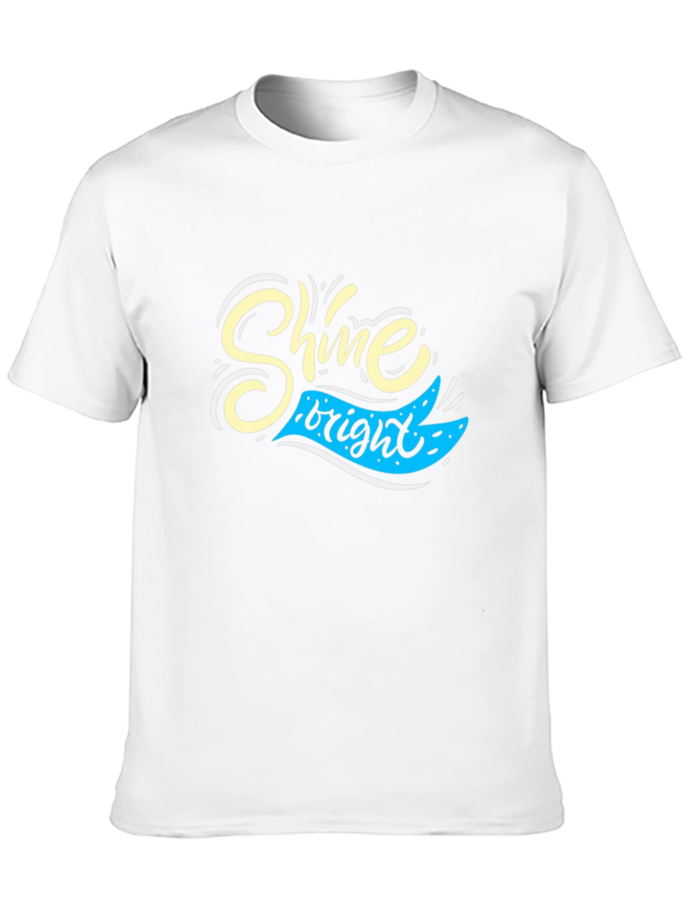 Shine Bright Black Graphic Tee for Men