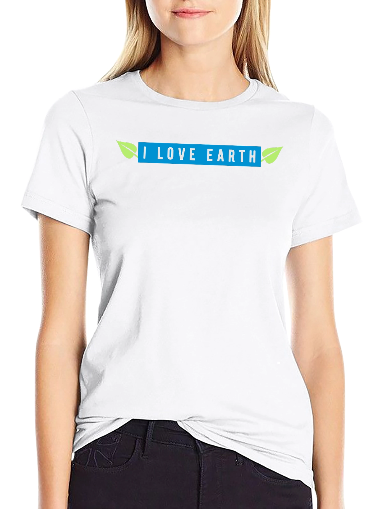 I Love Earth Graphic T-Shirt - Eco-Friendly Design