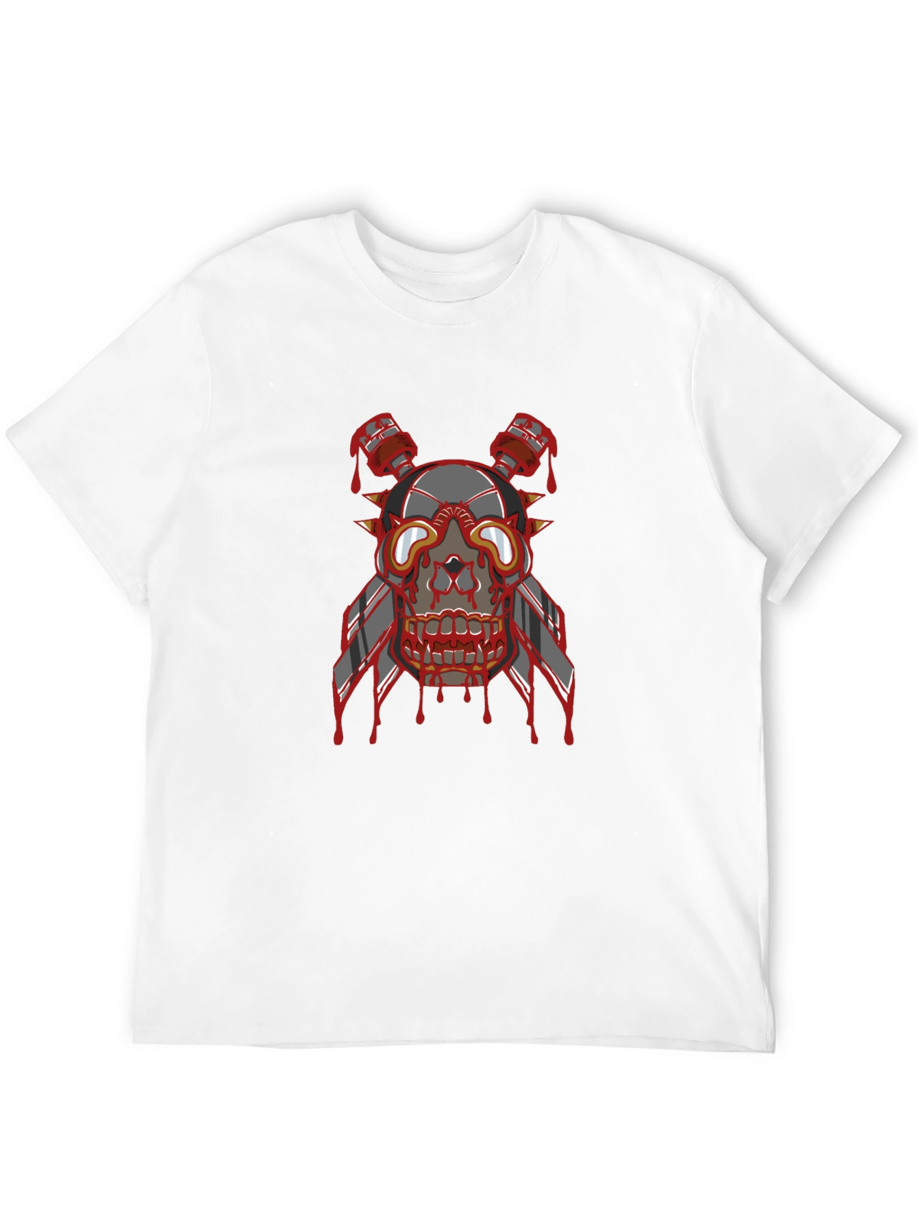 Skull Head Graphic Print T-Shirt