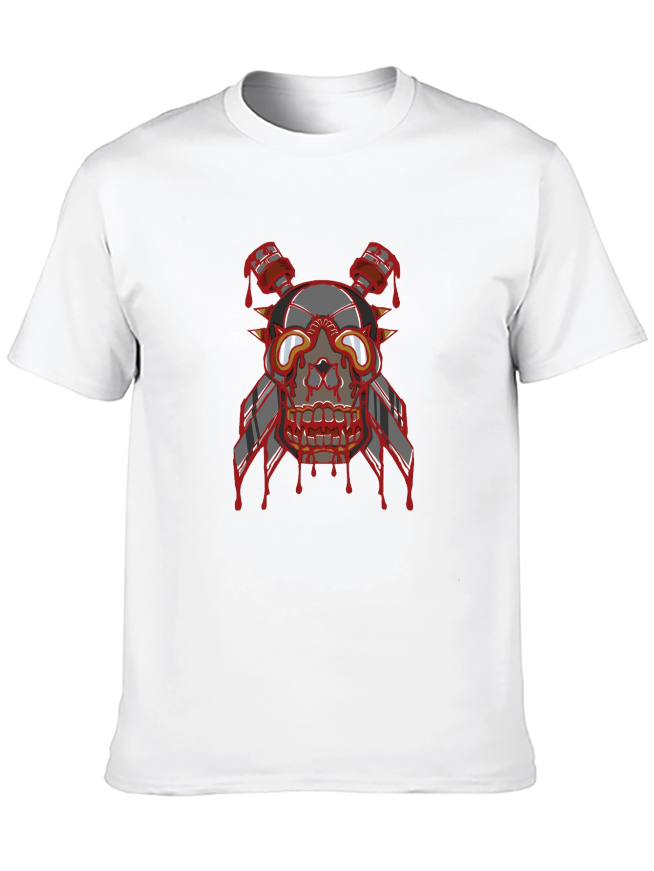 Skull Head Graphic Print T-Shirt
