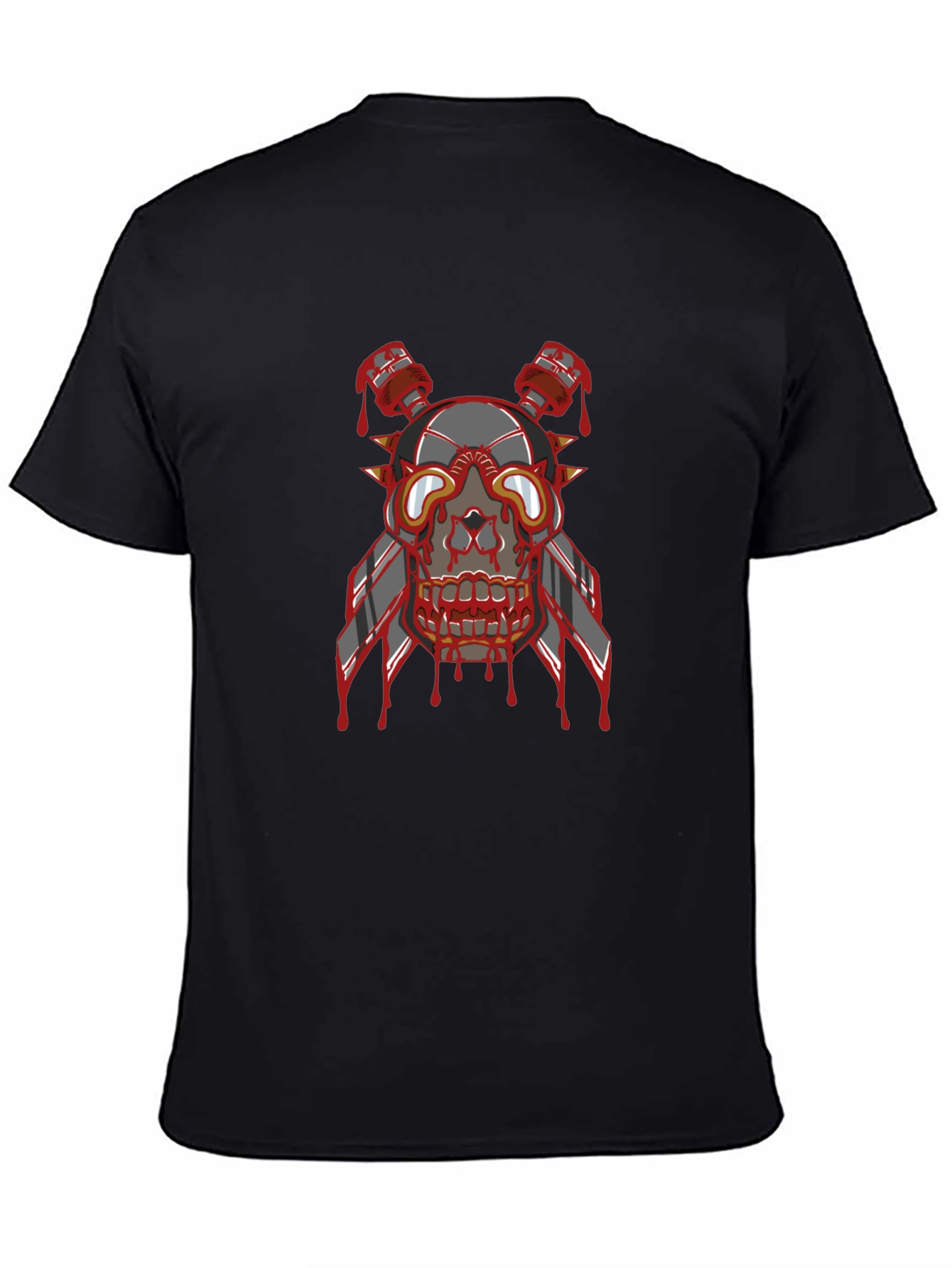 Skull Head Graphic Print T-Shirt