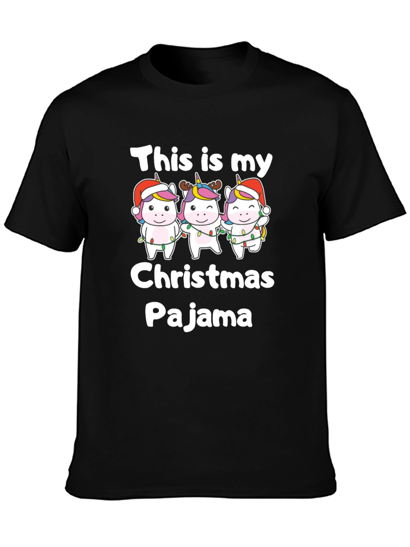 Unicorn Christmas Pajama T-Shirt