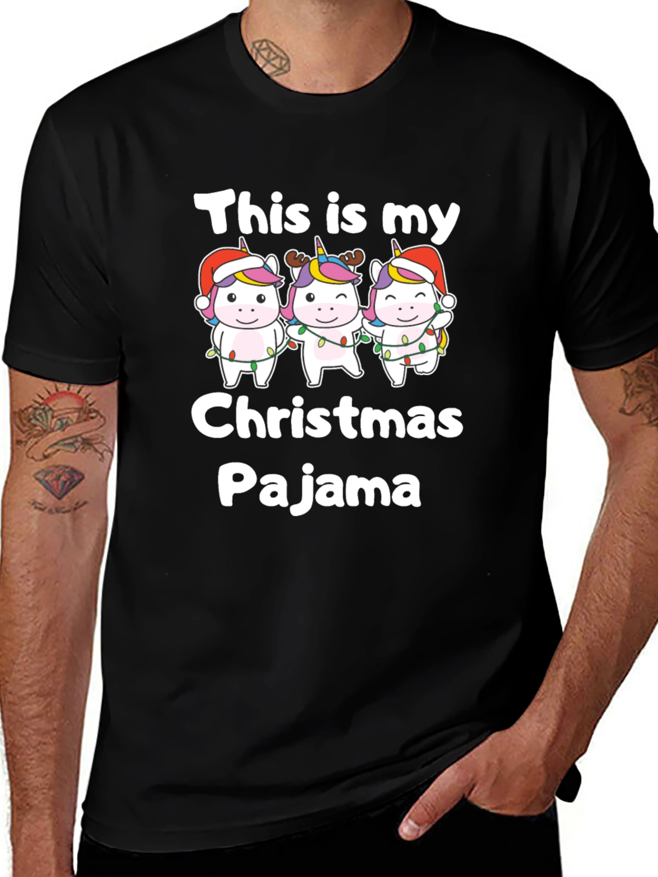 Unicorn Christmas Pajama T-Shirt
