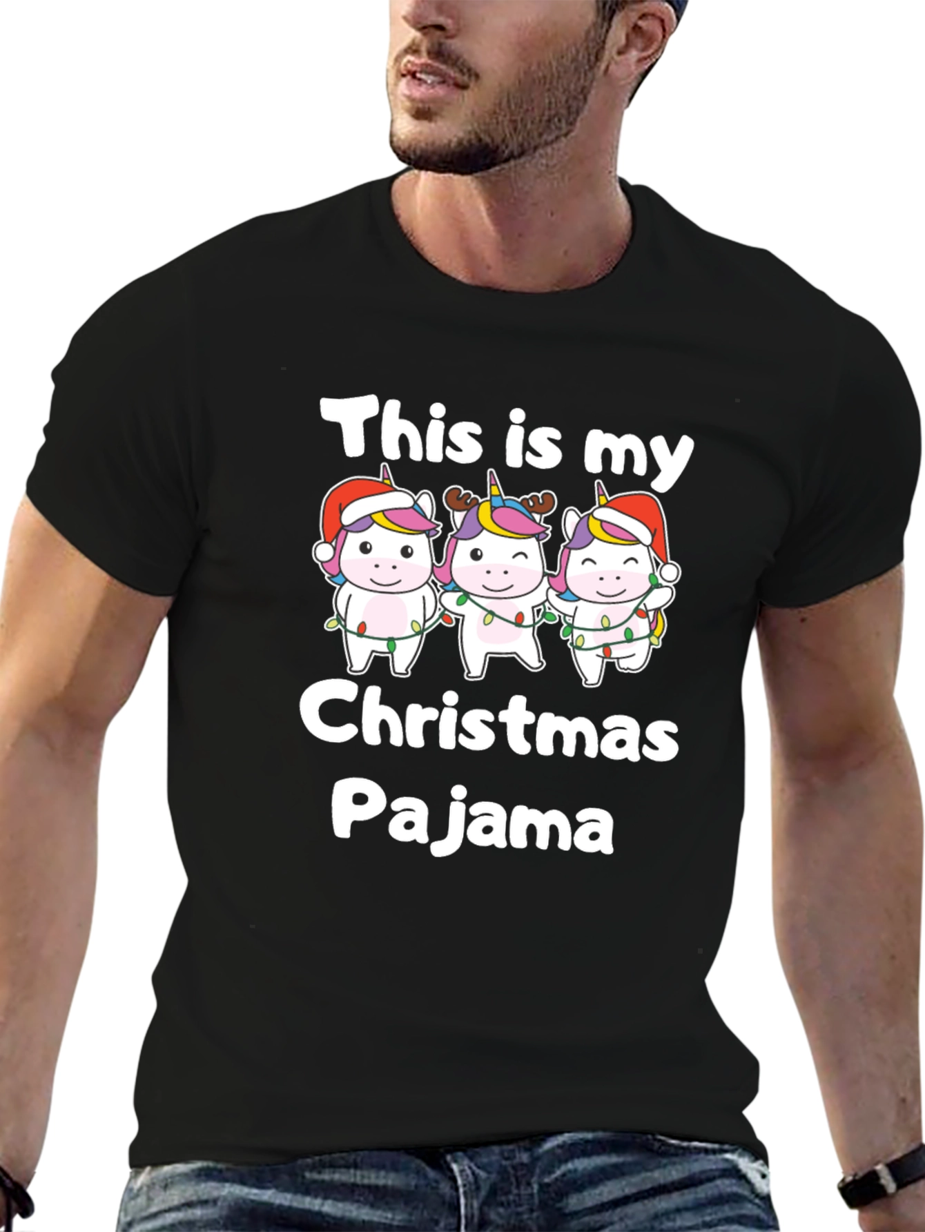 Unicorn Christmas Pajama T-Shirt