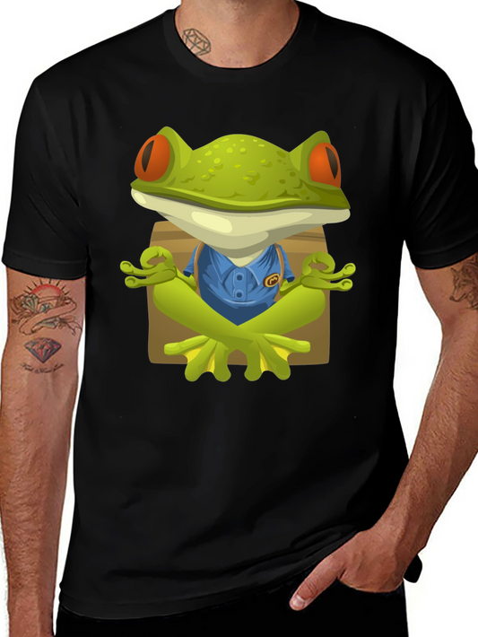 Zen Frog Graphic T-Shirt - Relaxed Fit Unique Design