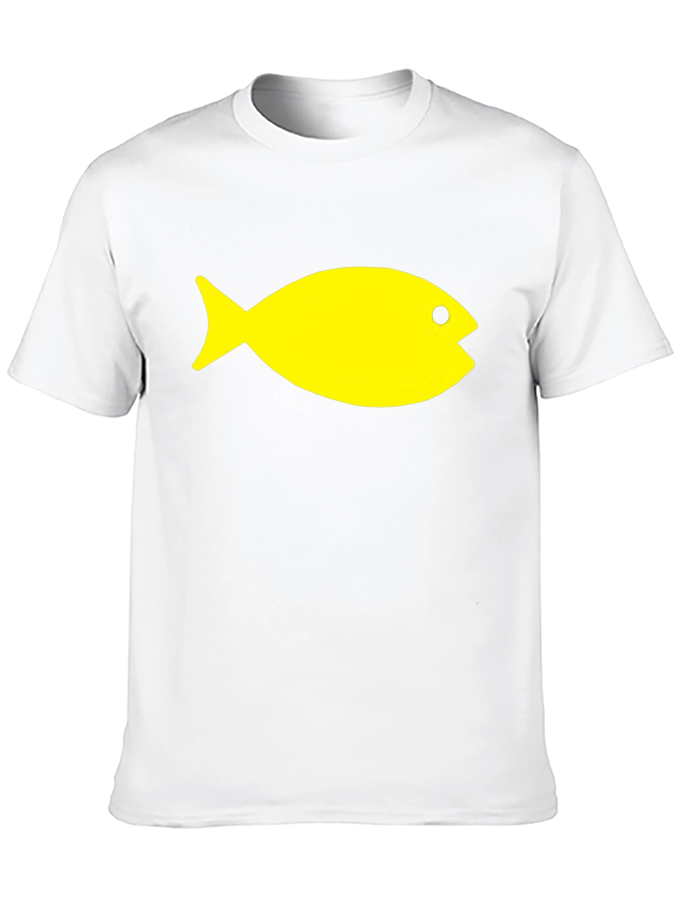 Black T-Shirt with Yellow Fish Graphic