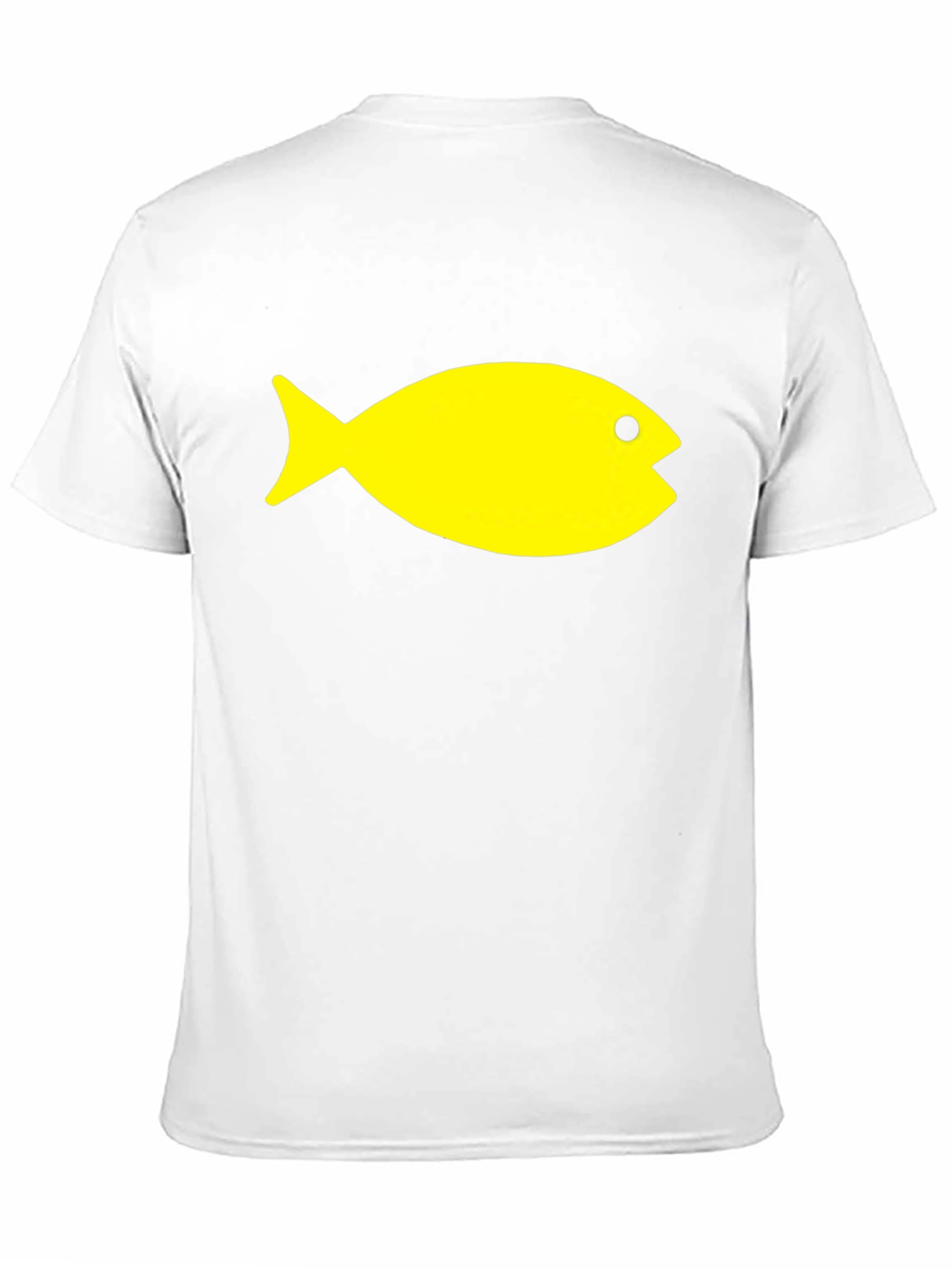 Black T-Shirt with Yellow Fish Graphic