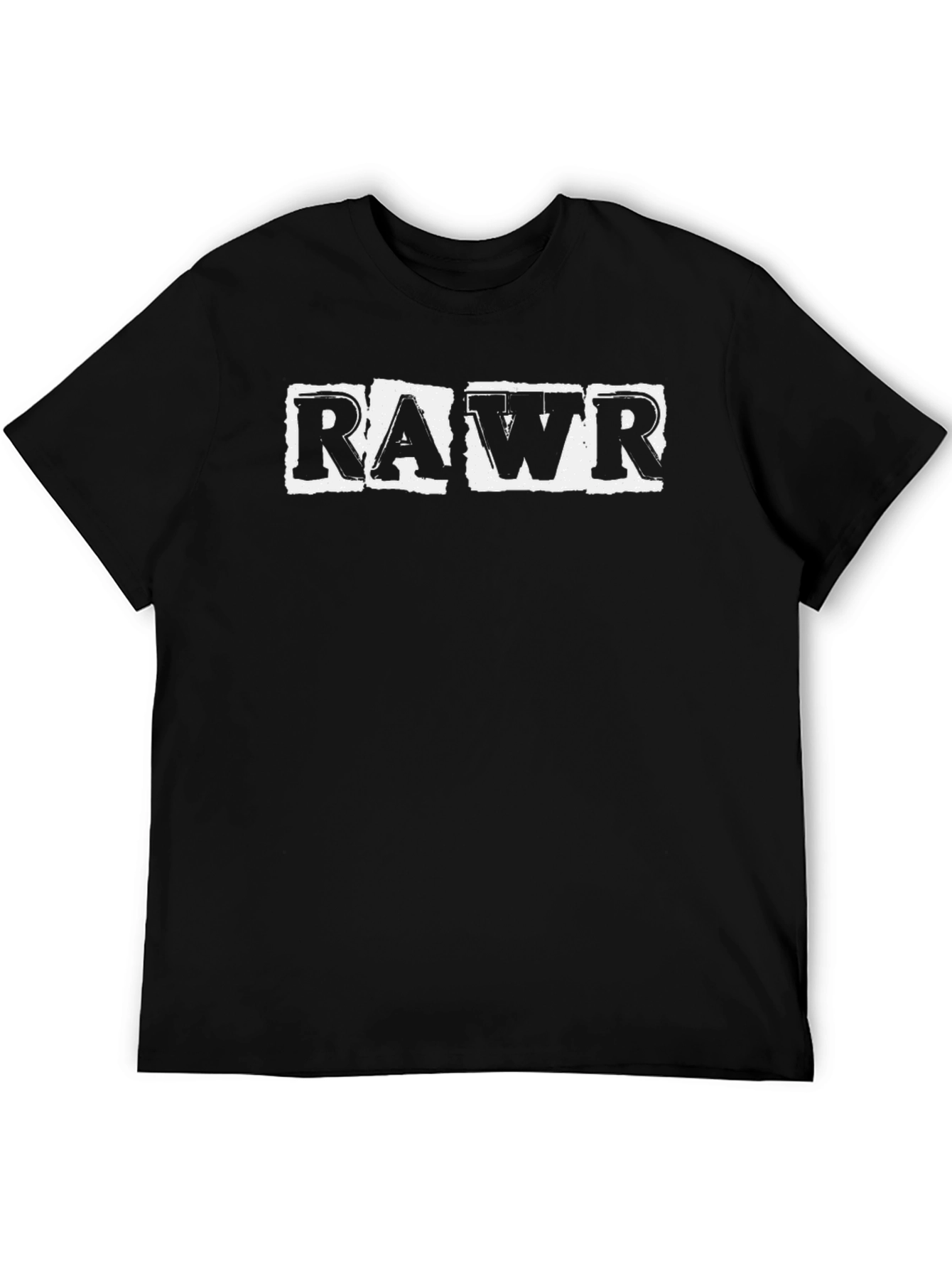 RAWR Graphic Print Black T-Shirt